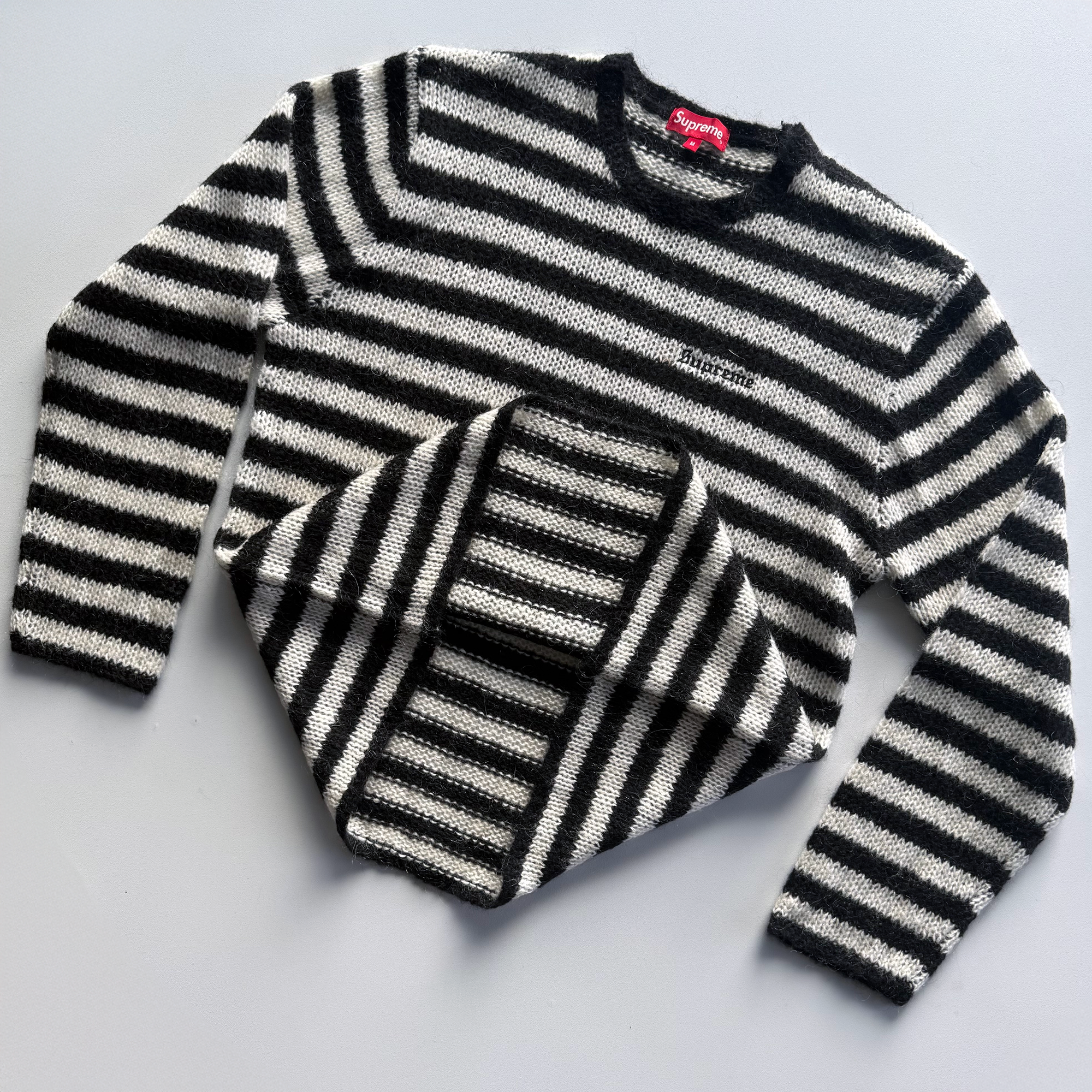 Supreme FW19 Stripe Mohair Sweater
