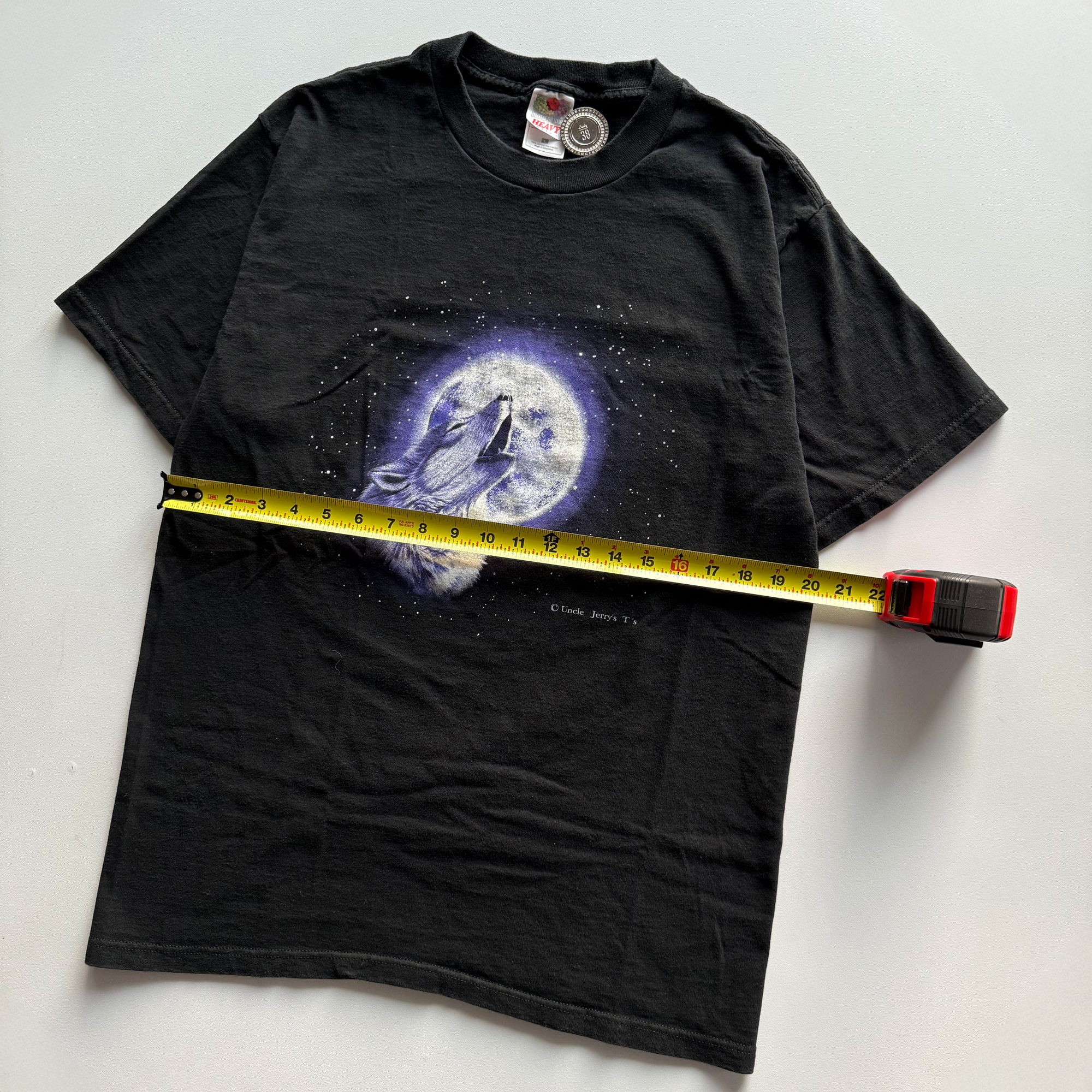 Vintage 1997 Wolf Howling Moon Tee