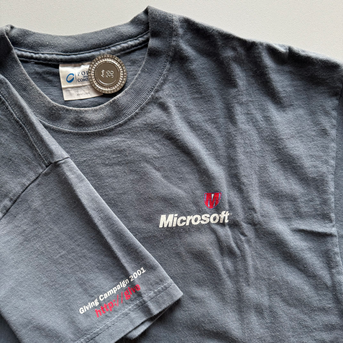 Vintage 2001 Microsoft Giving Campaign Hero Tee