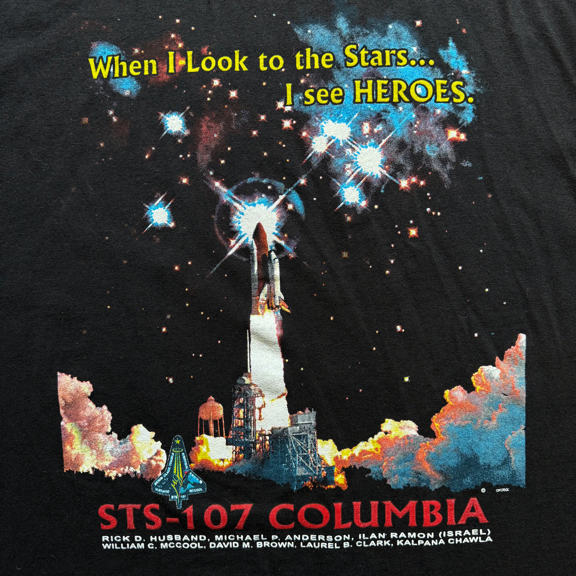 Vintage 2003 NASA STS-107 Columbia Memorial Tee (Large)
