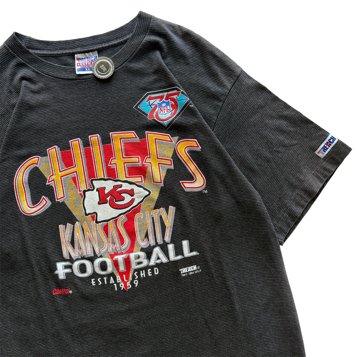 Vintage 1994 Kansas City Chiefs NFL 75th Anniversary Tee