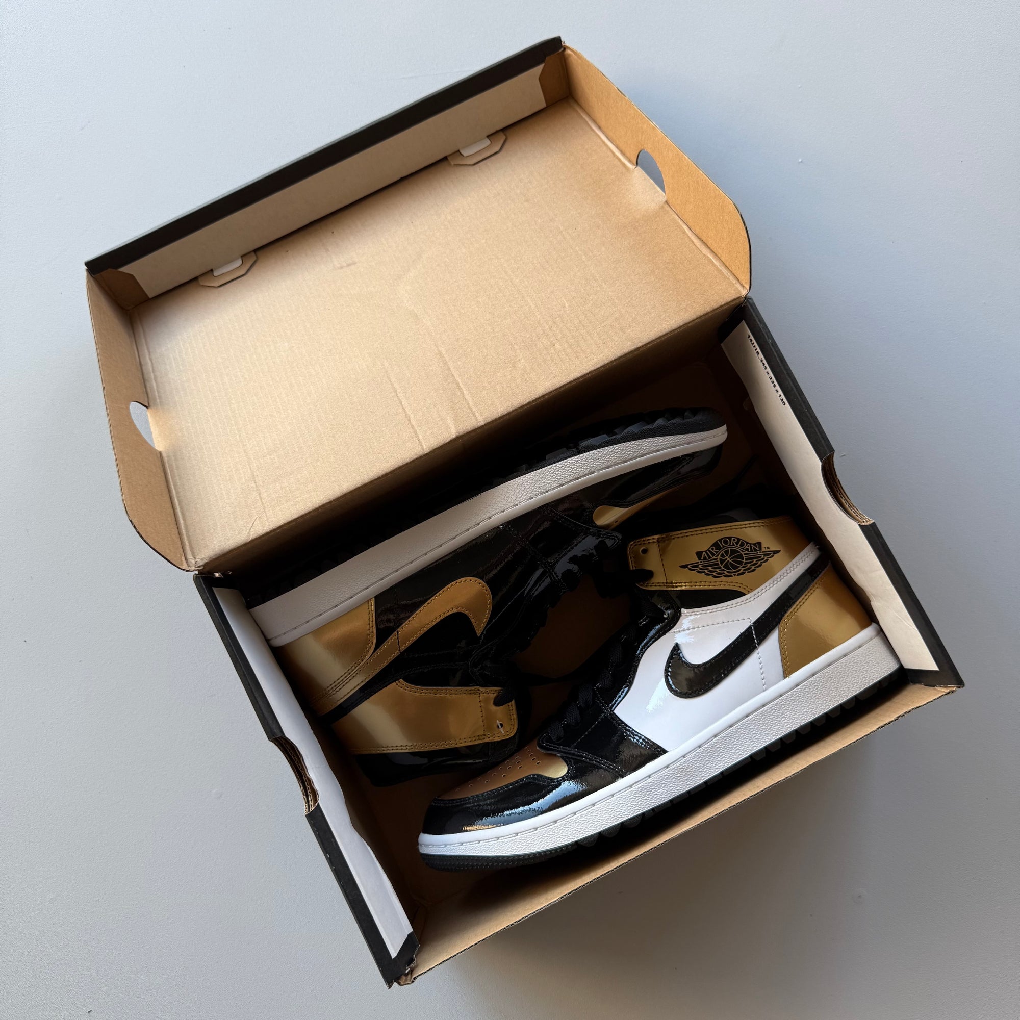 Nike 2024 Air Jordan 1 High Golf 'Gold Toe' (Size 10.5)