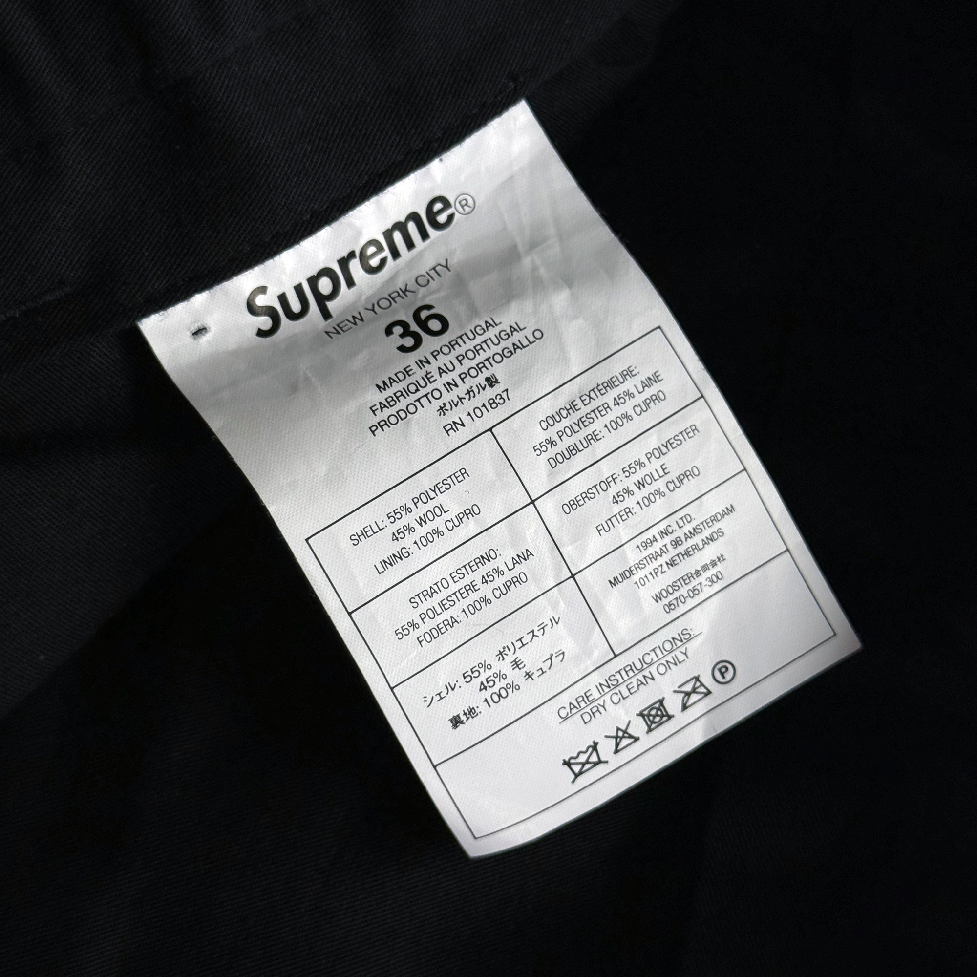 Supreme SS22 Pleated Trousers