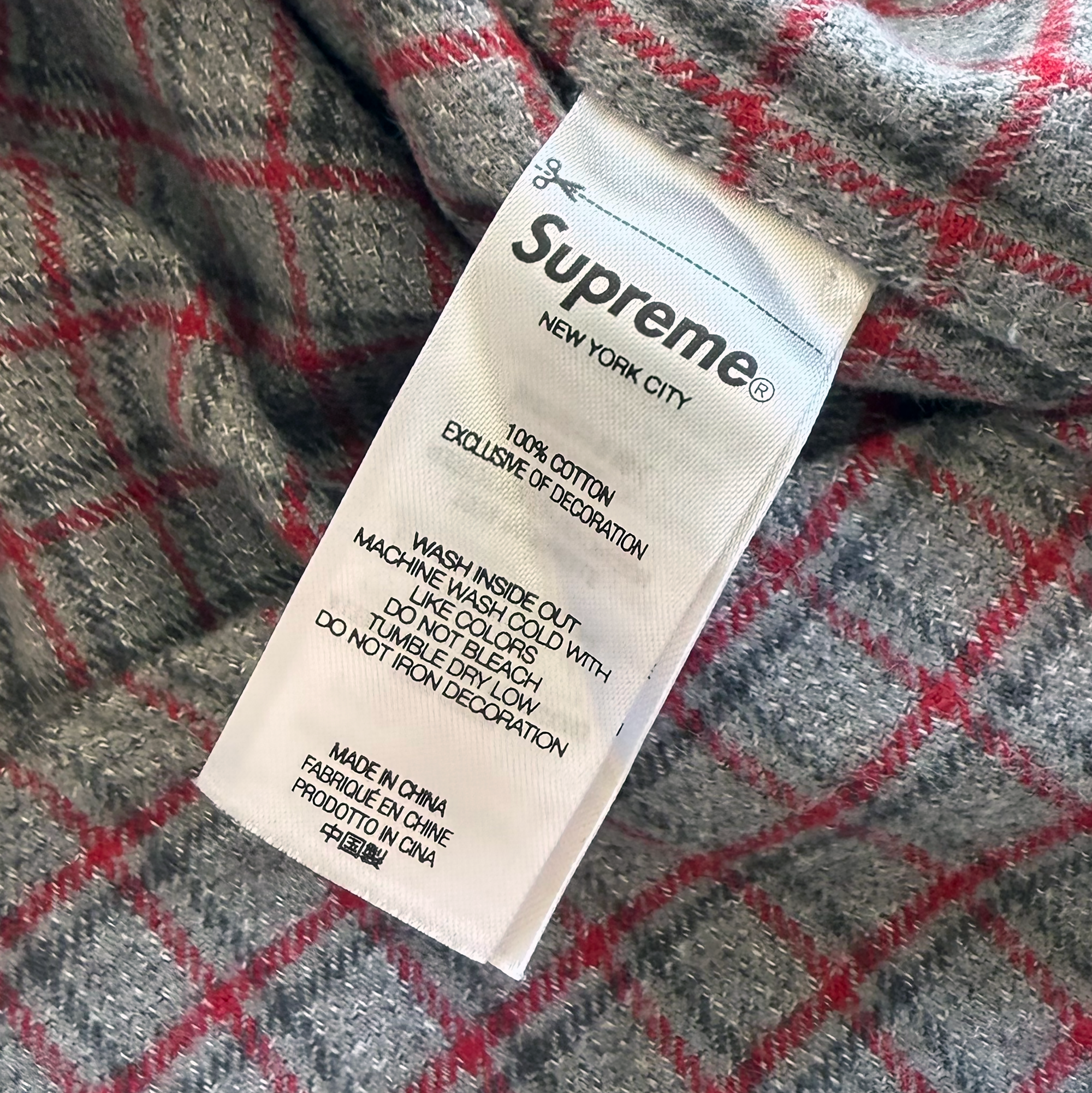 Supreme × Undercover SS23 Arabic Builder Flannel Shirt