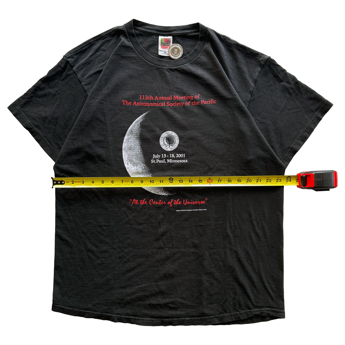 Vintage 2001 Astronomical Society Moon Tee