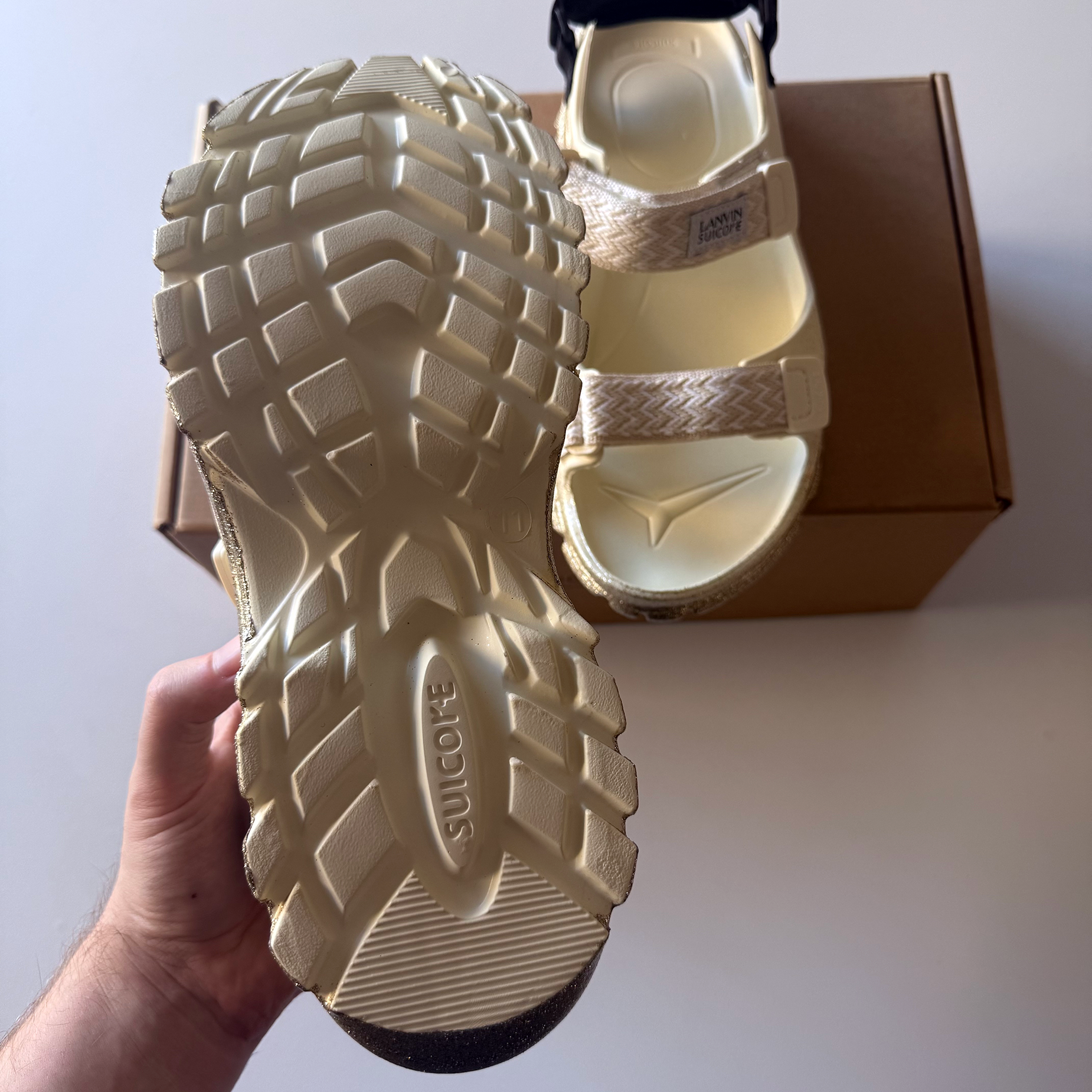 Lanvin × Suicoke 2023 WAKE Curb Sandal Slides (Size 11)