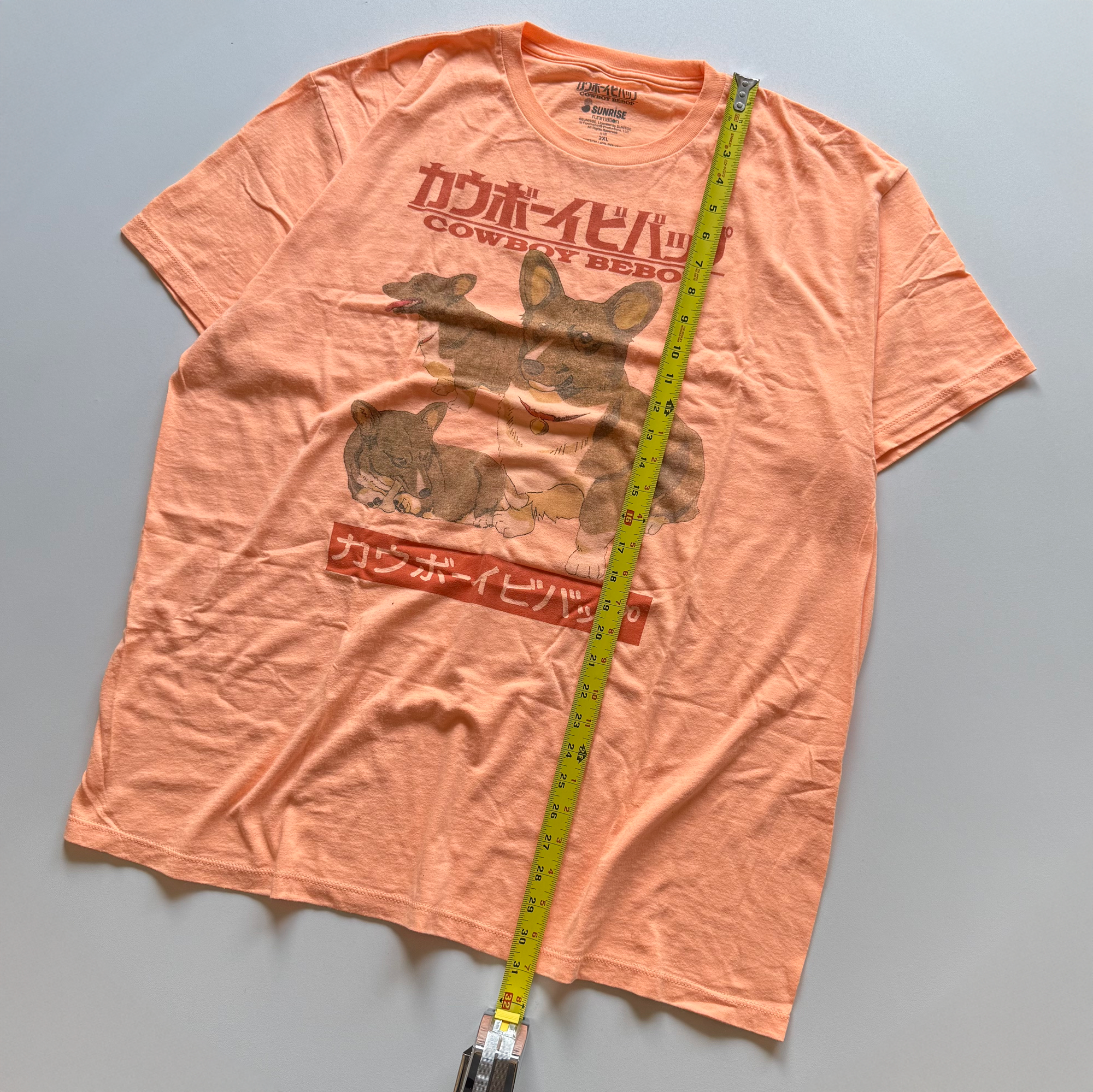 Vintage 2010s Cowboy Bebop Ein Corgi Sunrise Funimation Tee (XXL)