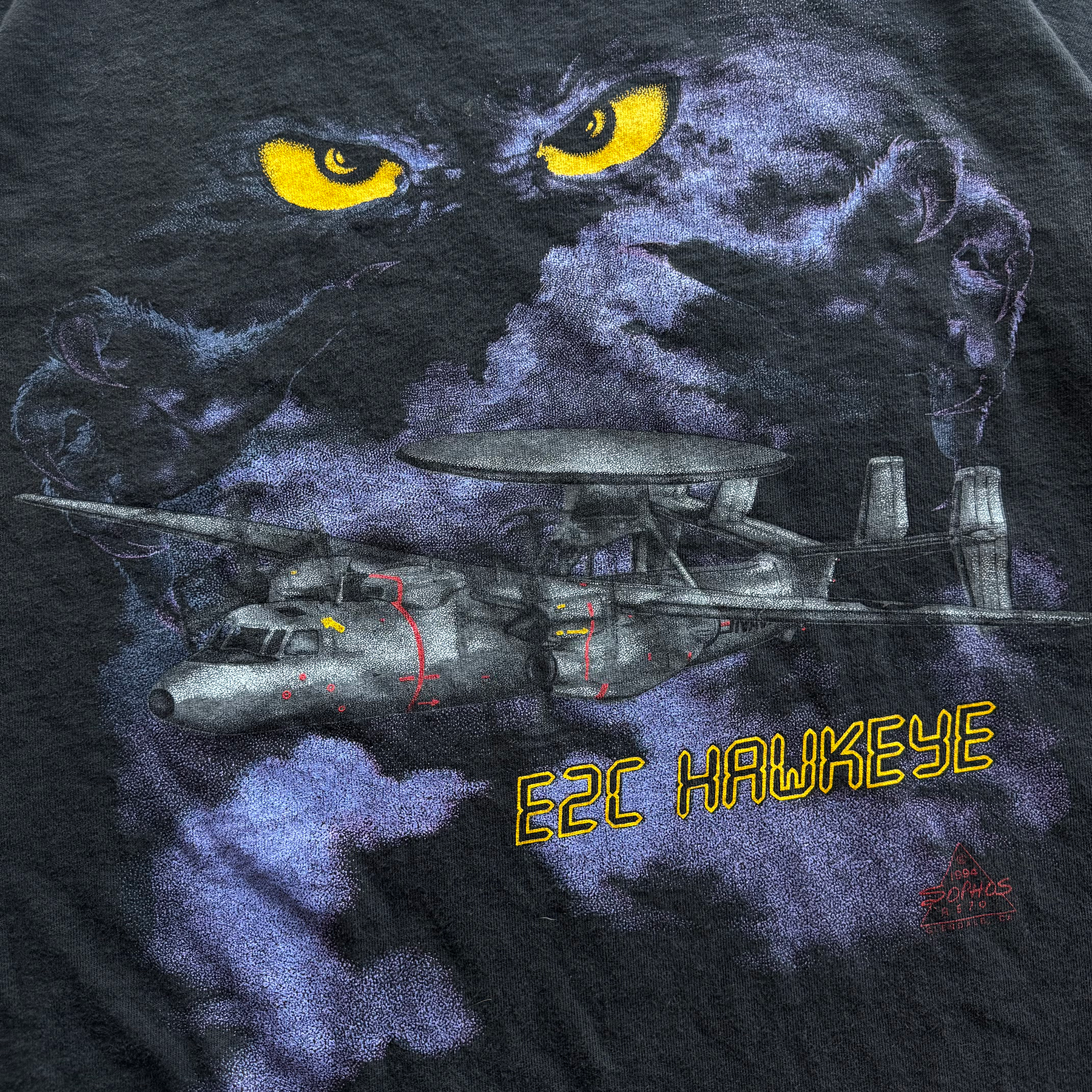 Vintage 1994 Military Air Force Grumman E-2 Hawkeye Tee