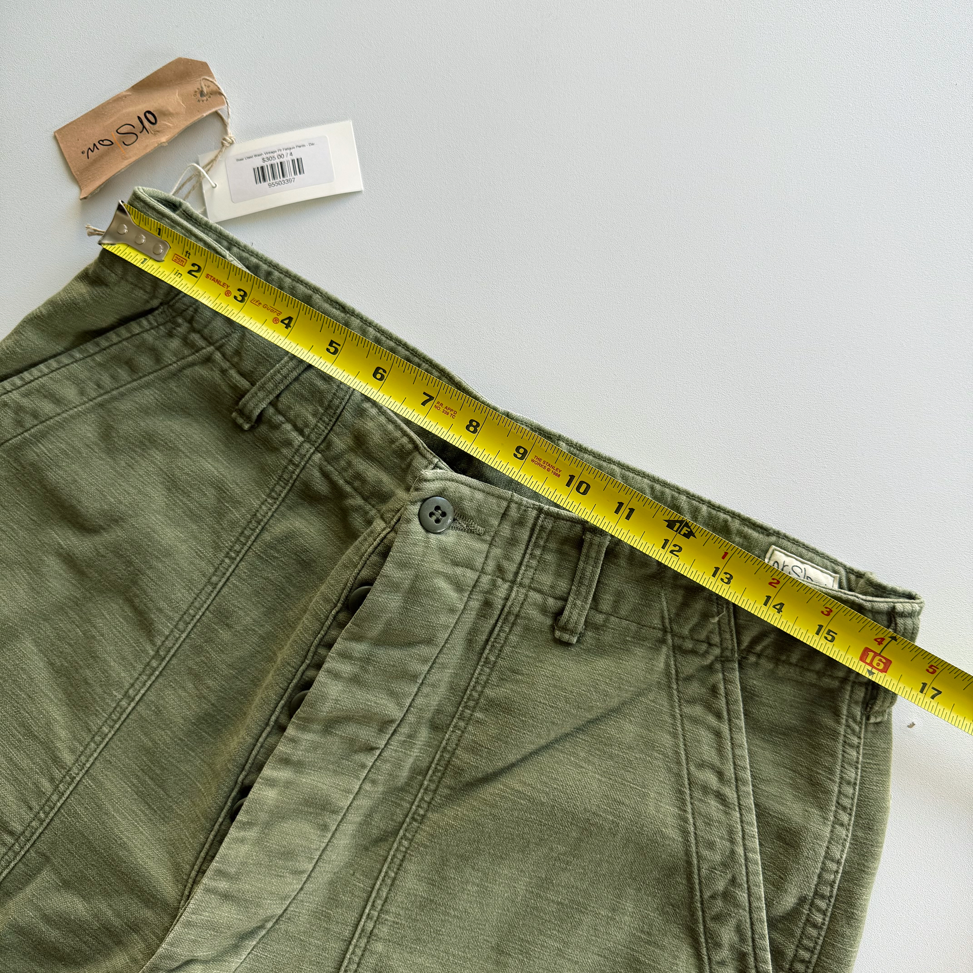 Orslow Real Used Wash Vintage Fit Fatigue Pants