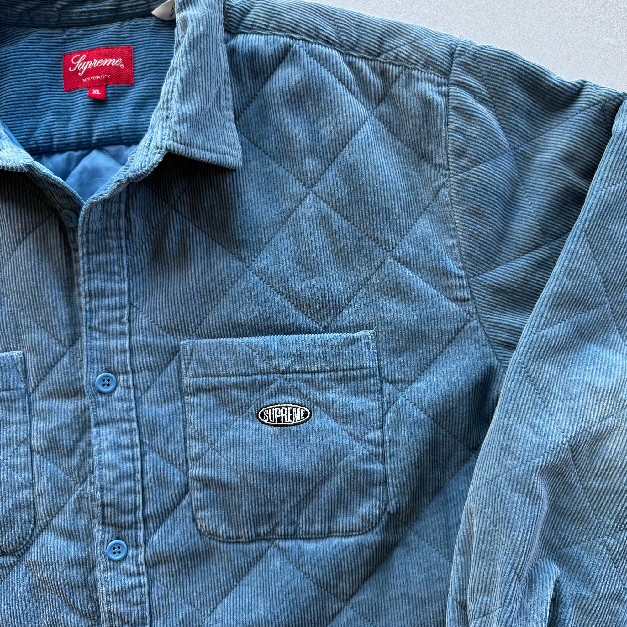 Supreme FW22 Quilted Corduroy Shirt Jacket