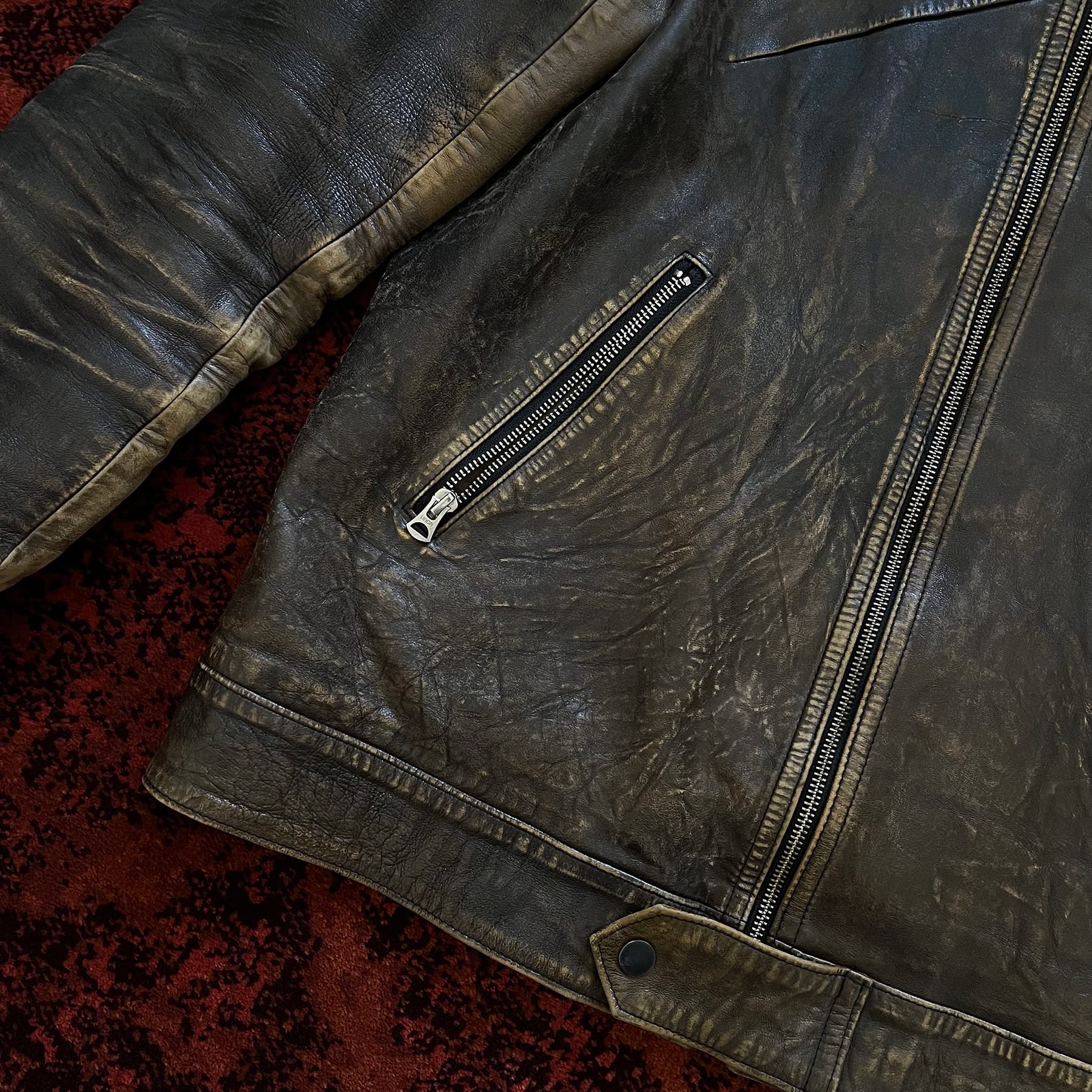 Undercover AW10 GIRA Distressed Leather Rider Jacket