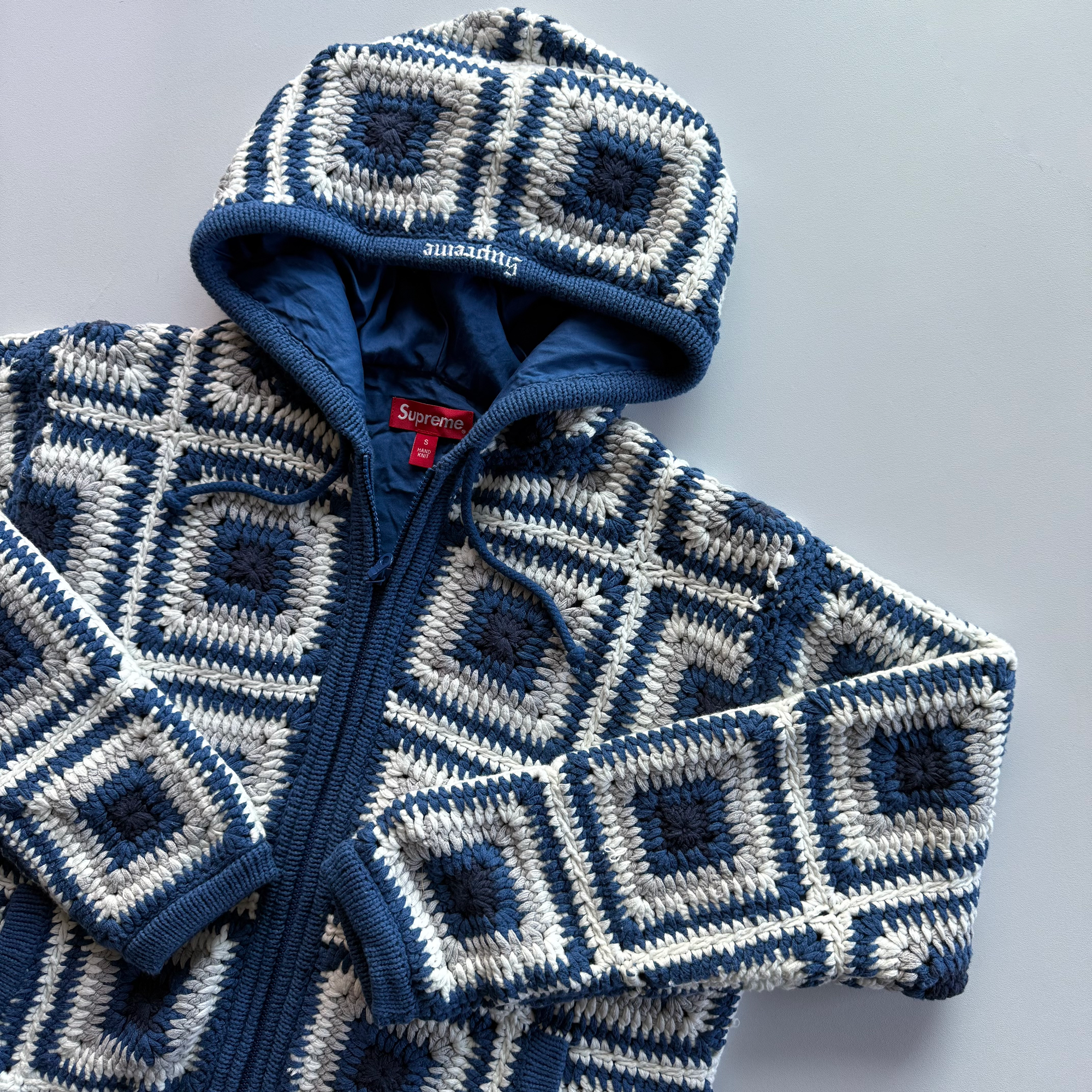 Supreme FW20 Crochet Hooded Zip Up Sweater