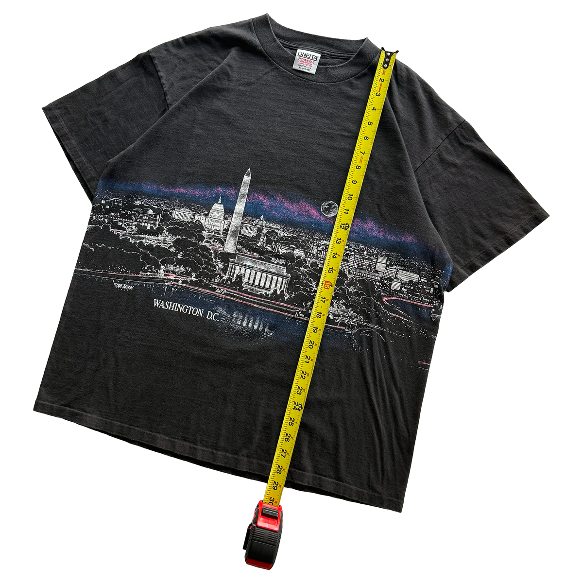 Vintage 1989 Washington DC Night Skyline USA America AOP Tee