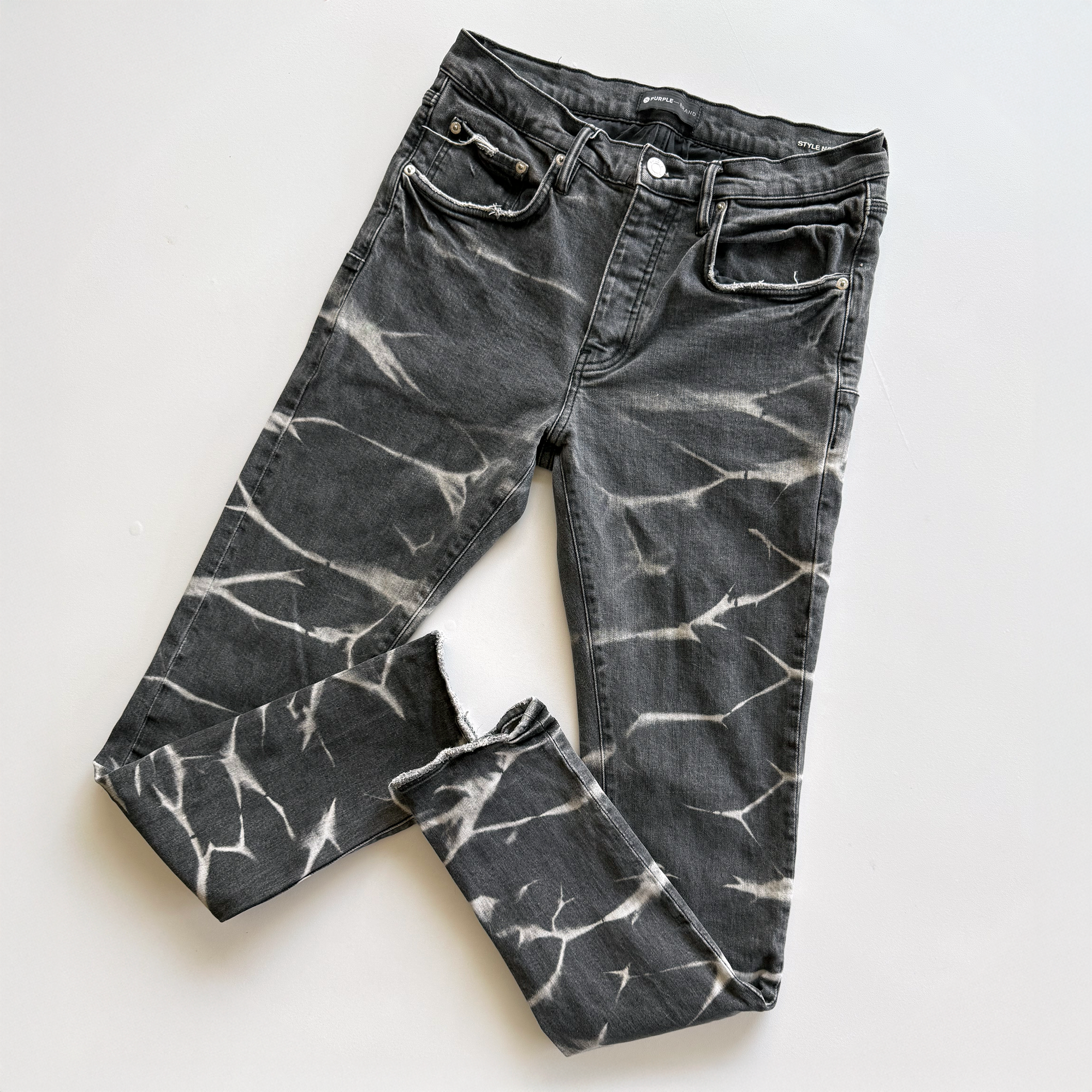 Purple Brand $275 Tiedye Stripe Pant Denim Jeans P001