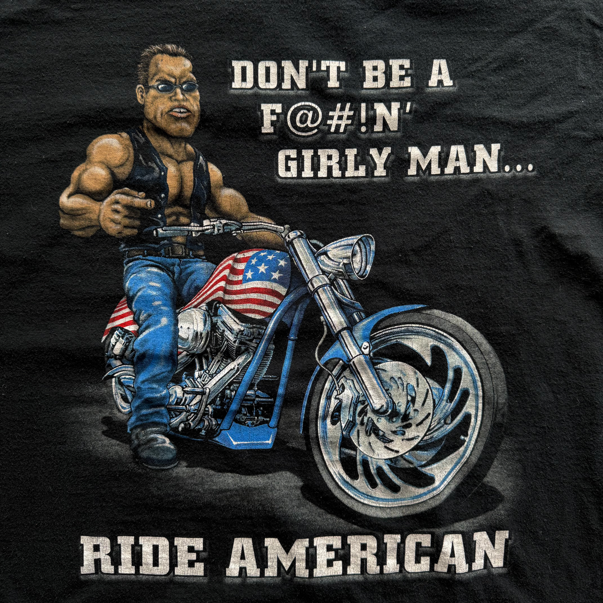 Vintage 2004 "Ride American" Motorcycle Tee
