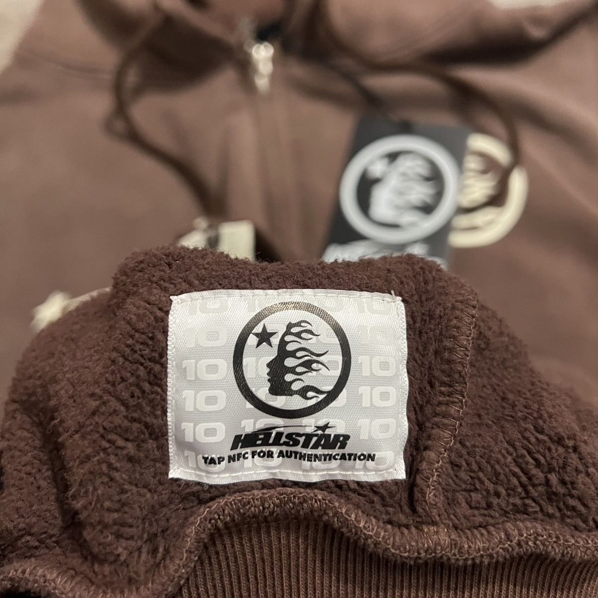 Hellstar SS24 Logo Zip Up Sweatshirt (Blue, Brown, Grey)