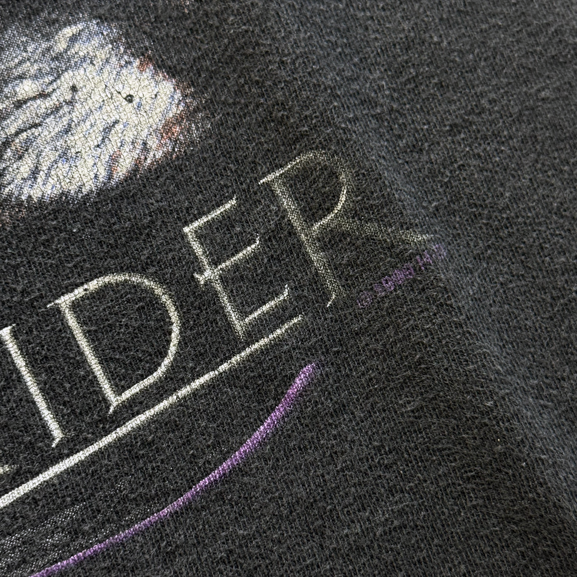 Vintage 1999 Harley Davidson Midnight Rider Purple Flame Tee