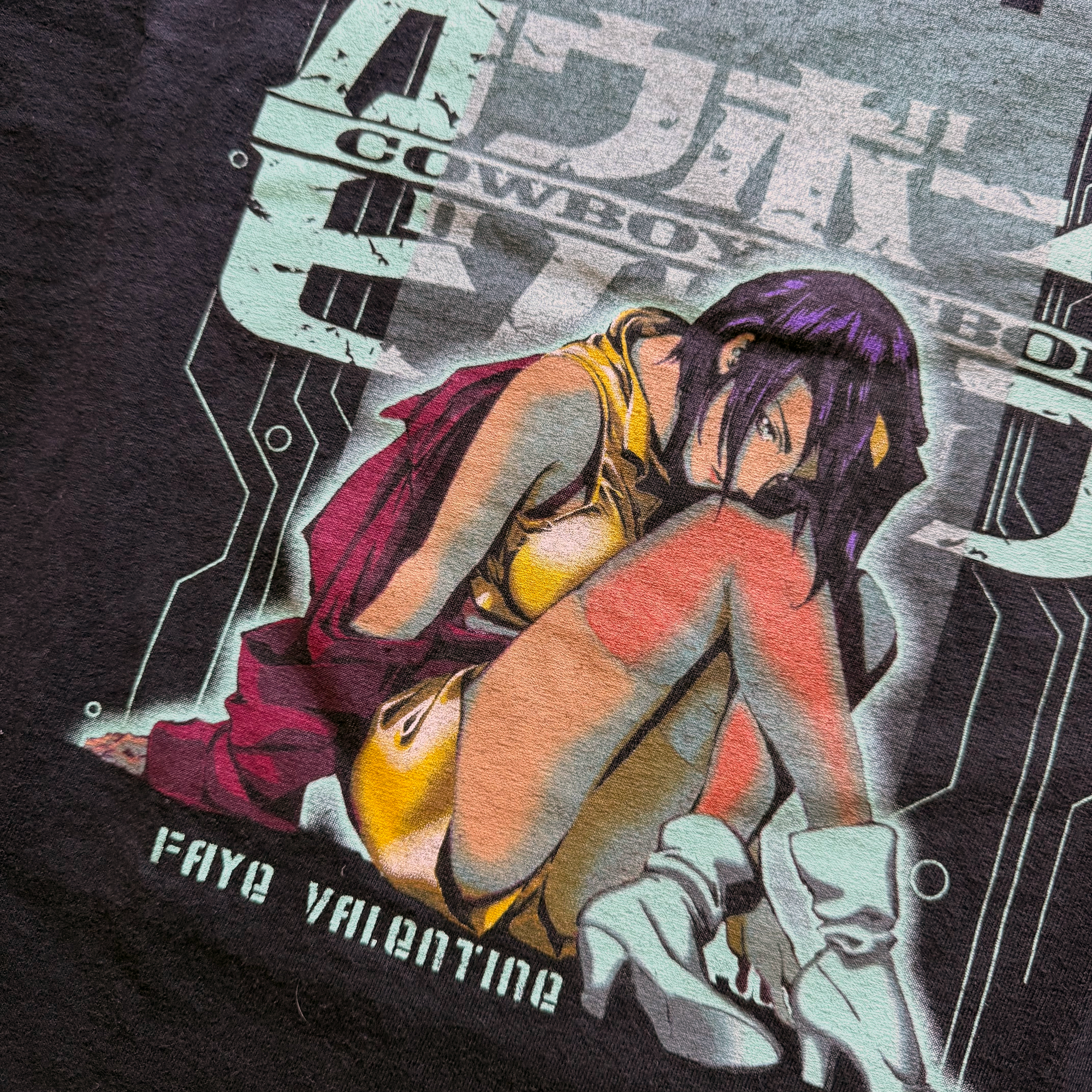Vintage 2000 Cowboy Bebop Faye ODM Grail Tee (THRASHED)