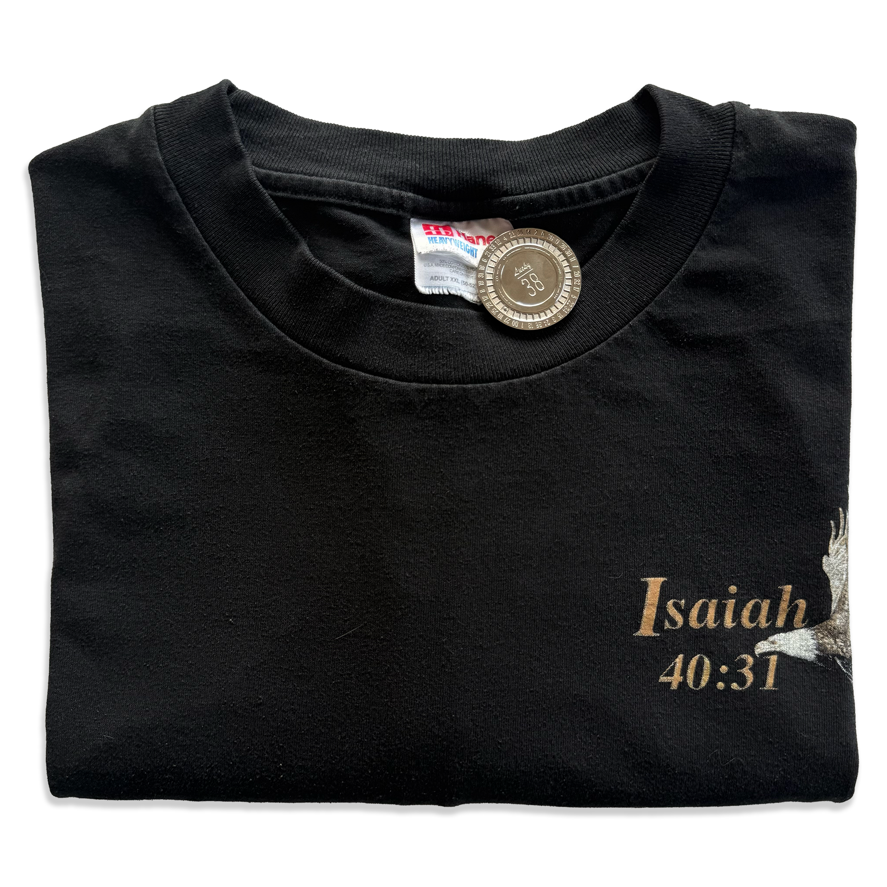 Vintage 1999 Isaiah 40:31 Bald Eagle Christianity Jesus Tee
