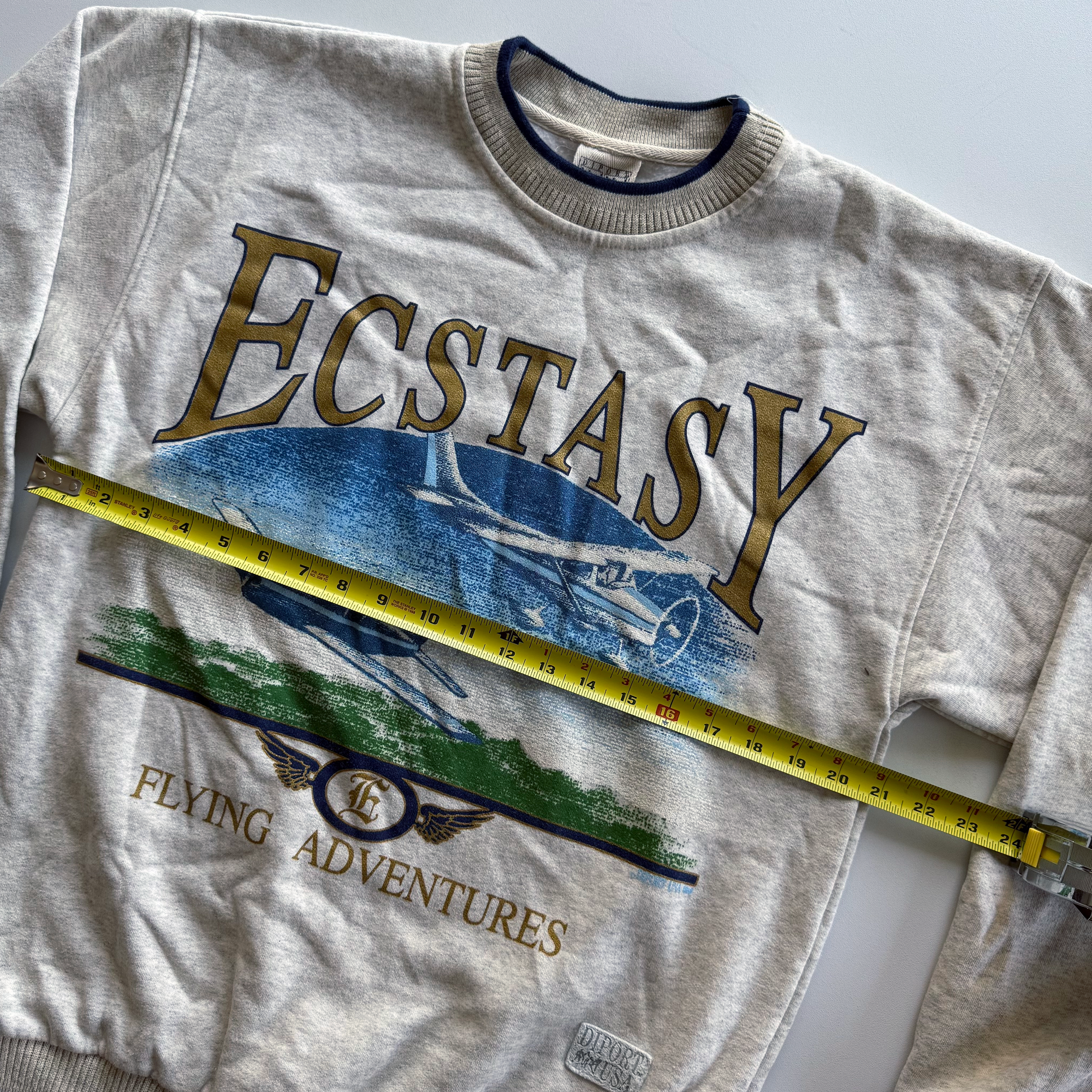 Vintage 1990s Carnival Cruise Ecstasy Airplane Sweater