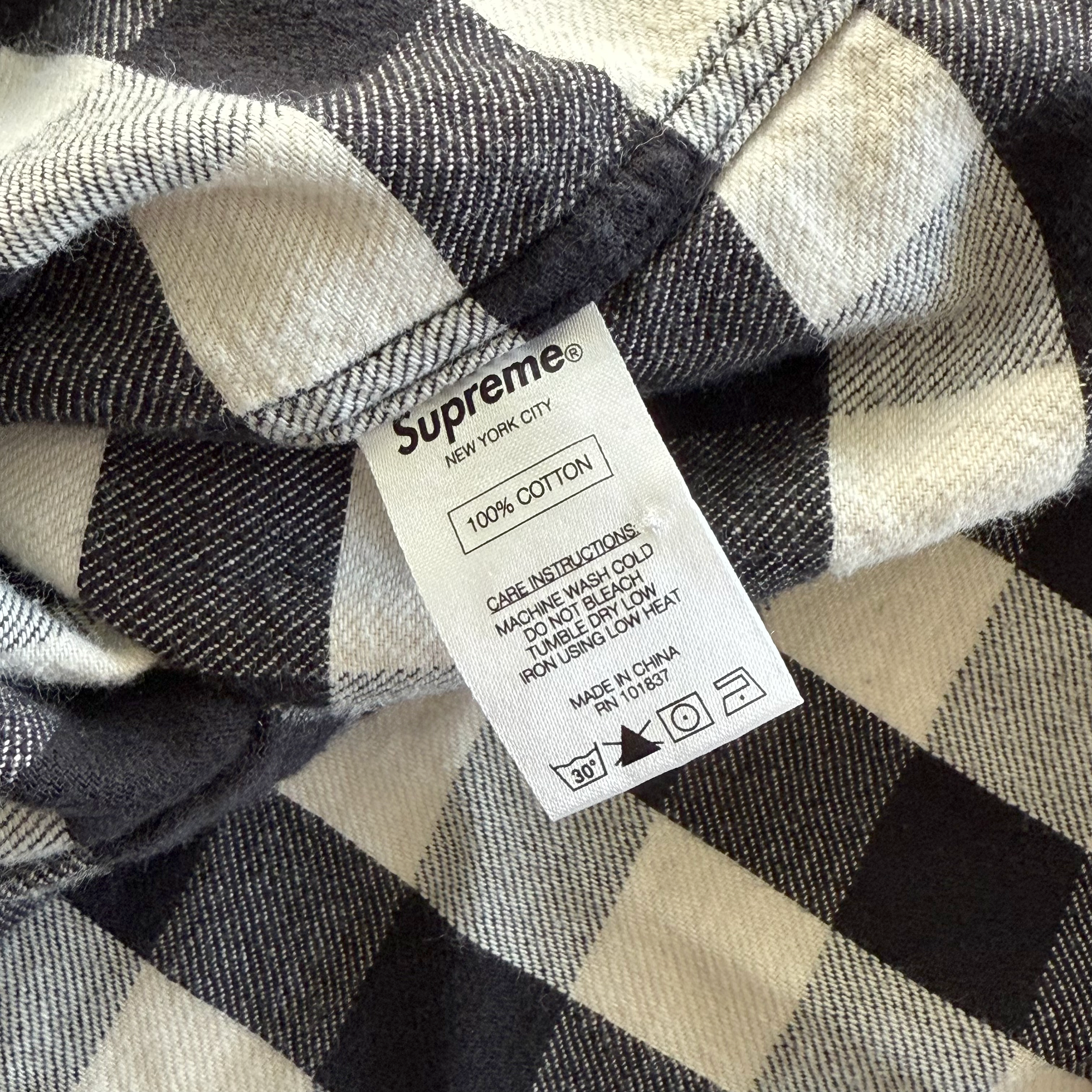 Supreme FW15 Small Buffalo Flannel Shirt