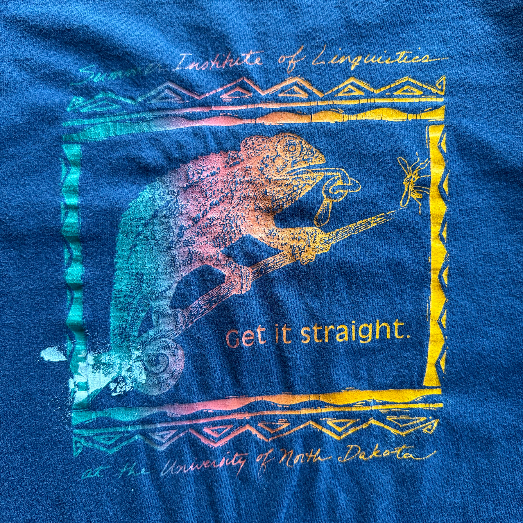 Vintage 1995 Summer Institute of Linguistics Chameleon Tee
