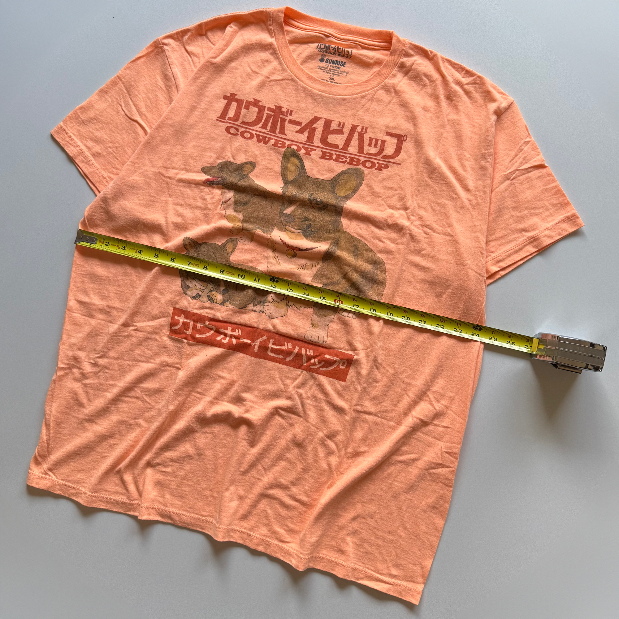 Vintage 2010s Cowboy Bebop Ein Corgi Sunrise Funimation Tee (XXL)