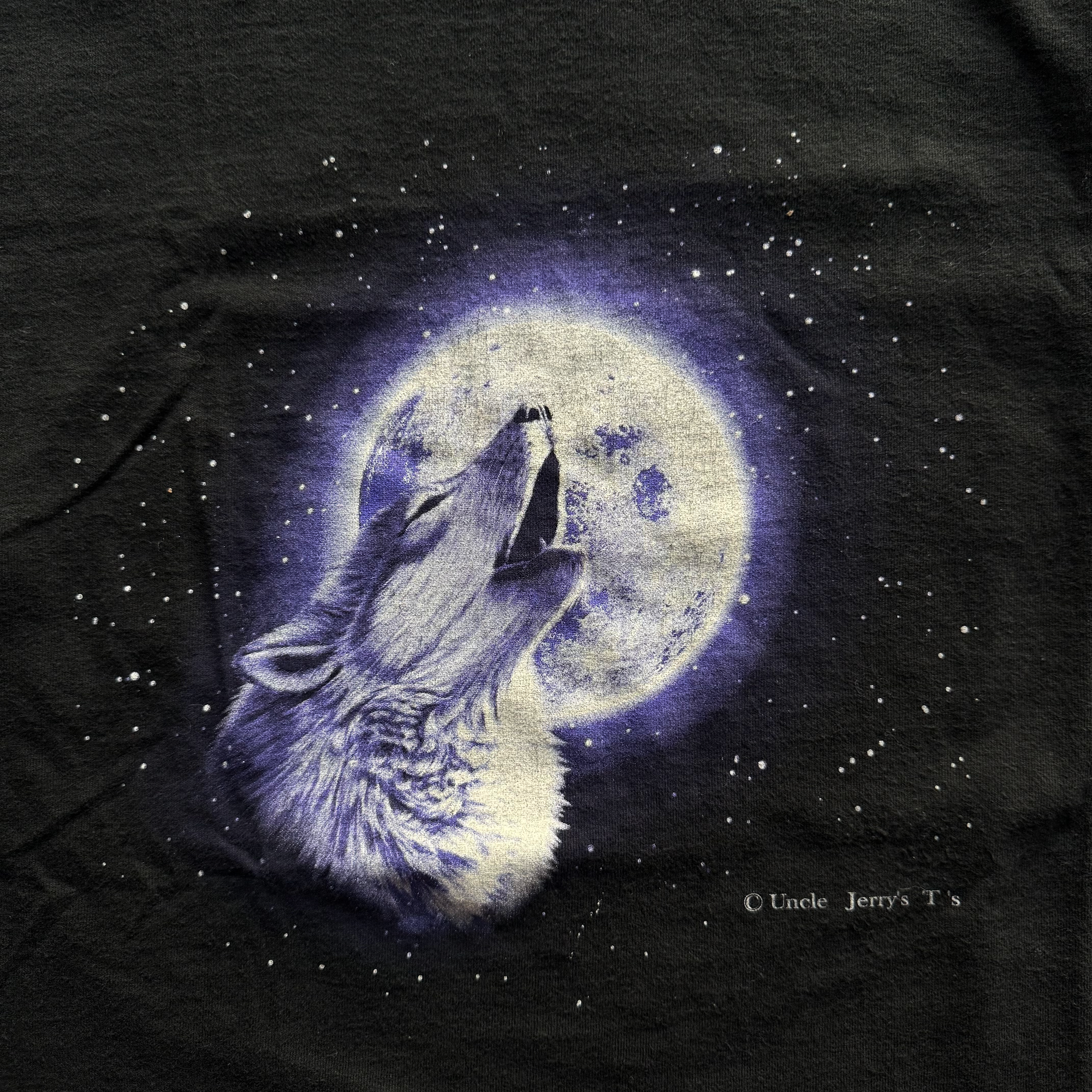 Vintage 1997 Wolf Howling Moon Tee