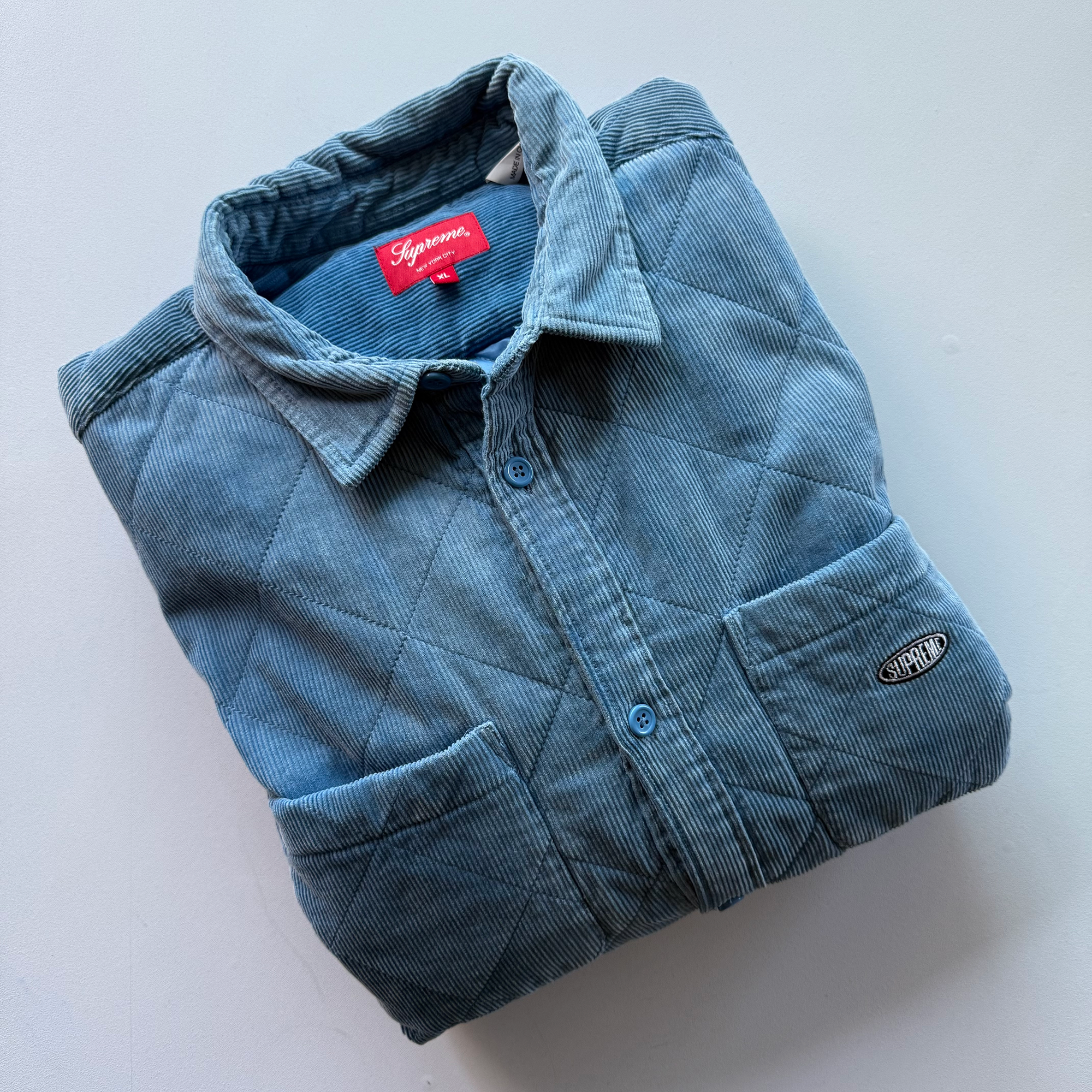 Supreme FW22 Quilted Corduroy Shirt Jacket