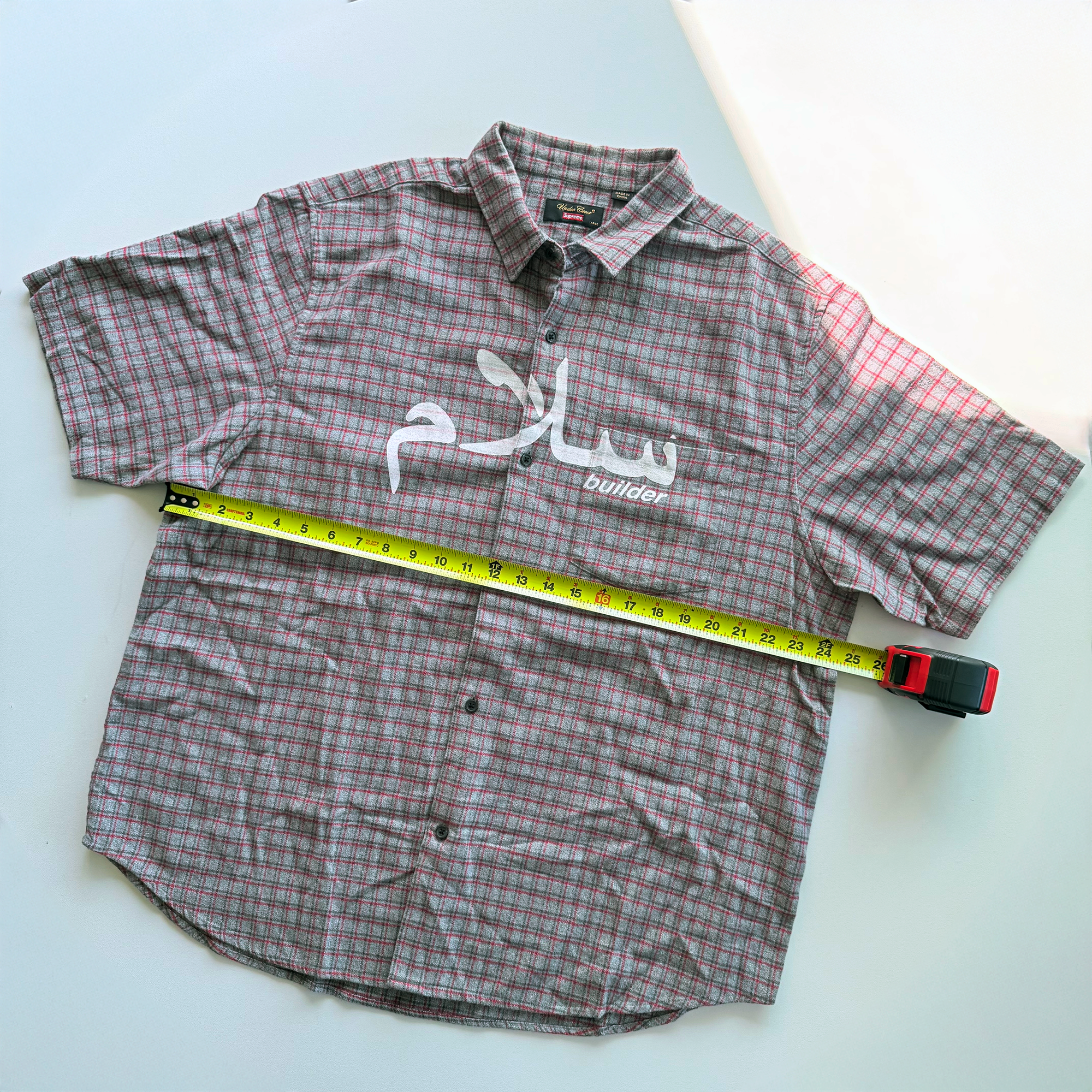 Supreme × Undercover SS23 Arabic Builder Flannel Shirt