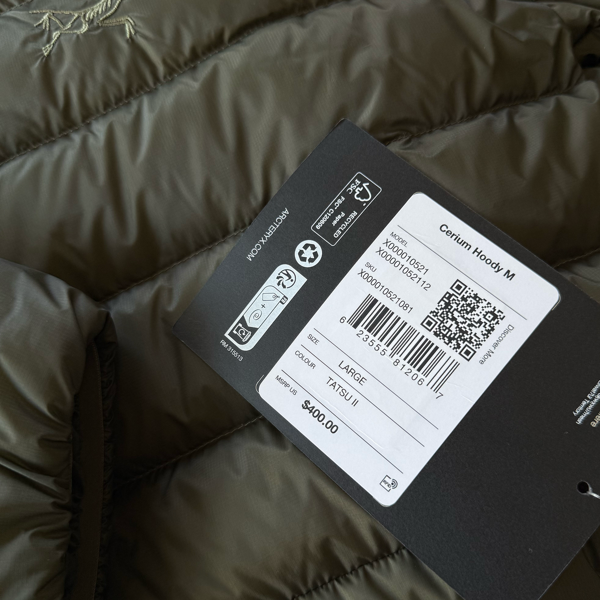Arc'teryx Cerium Hoody Tatsu II Green (BNWT)