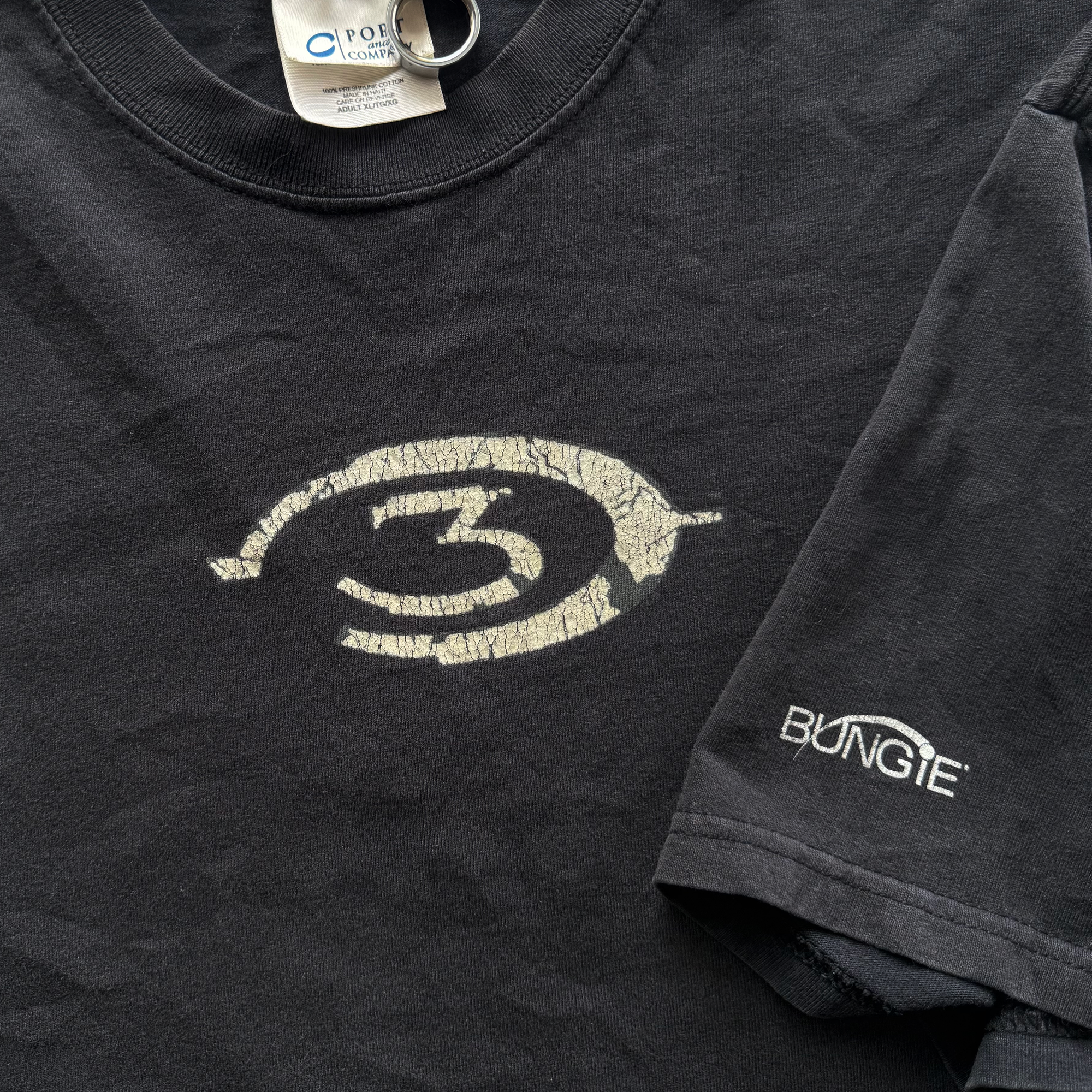 Vintage 2007 Halo 3 Flocked Logo Tee