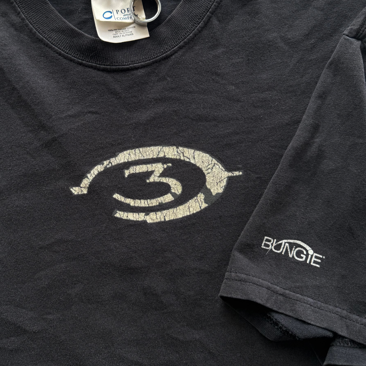 Vintage 2007 Halo 3 Flocked Logo Tee