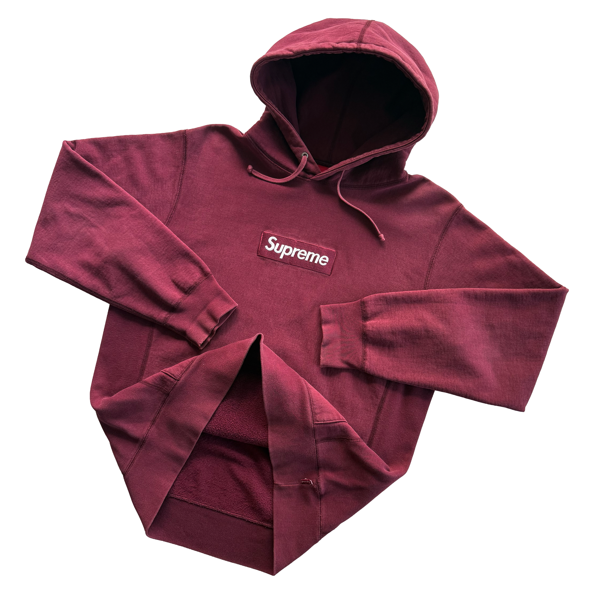Supreme FW11 Burgundy Box Logo Hoodie