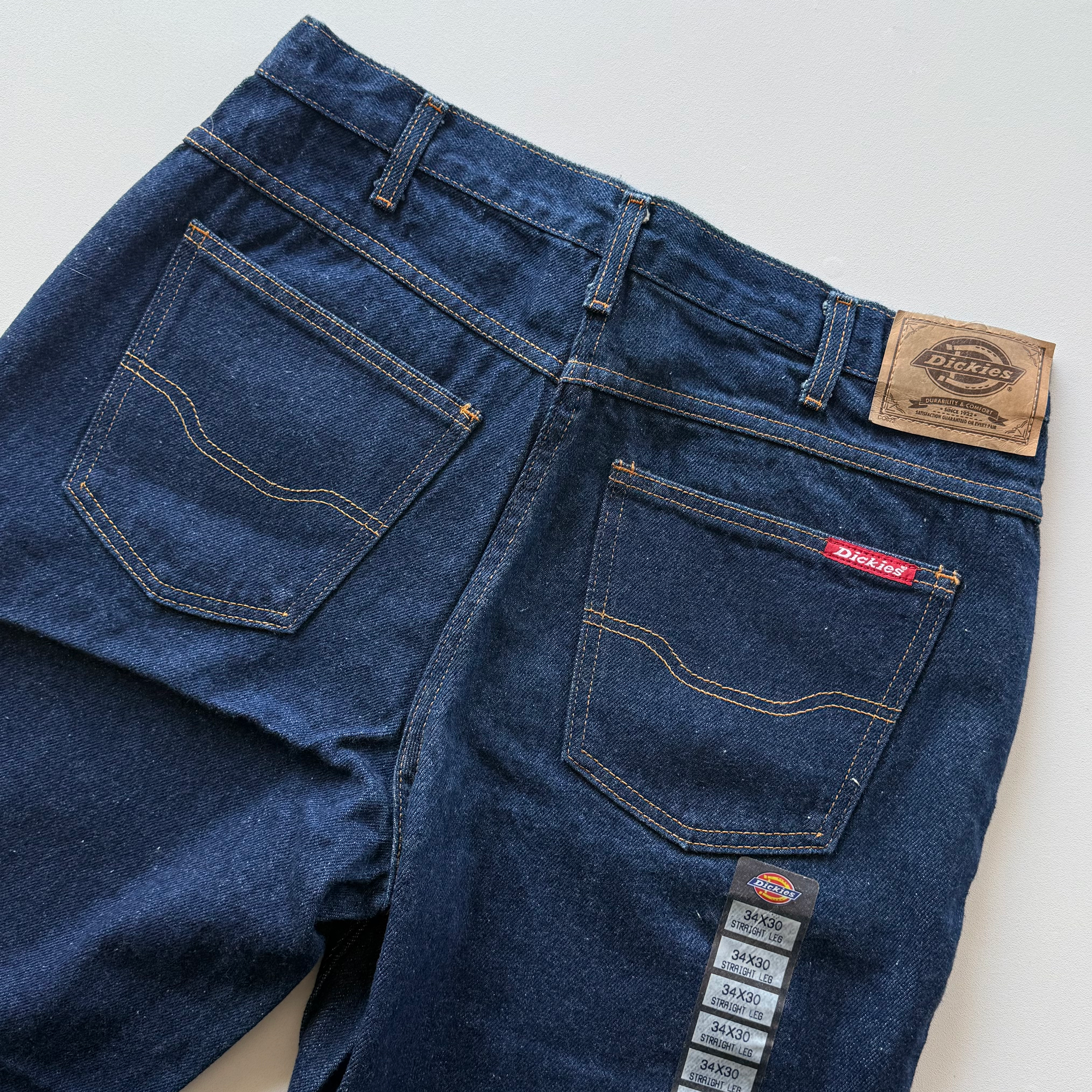 Vintage 1990s Dickies Blue Denim Straight Leg Jeans (34x30)
