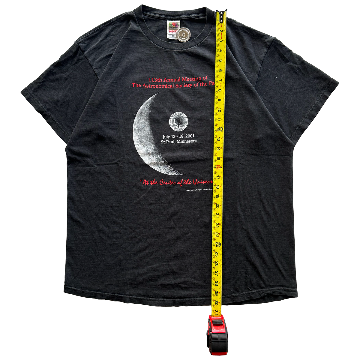 Vintage 2001 Astronomical Society Moon Tee