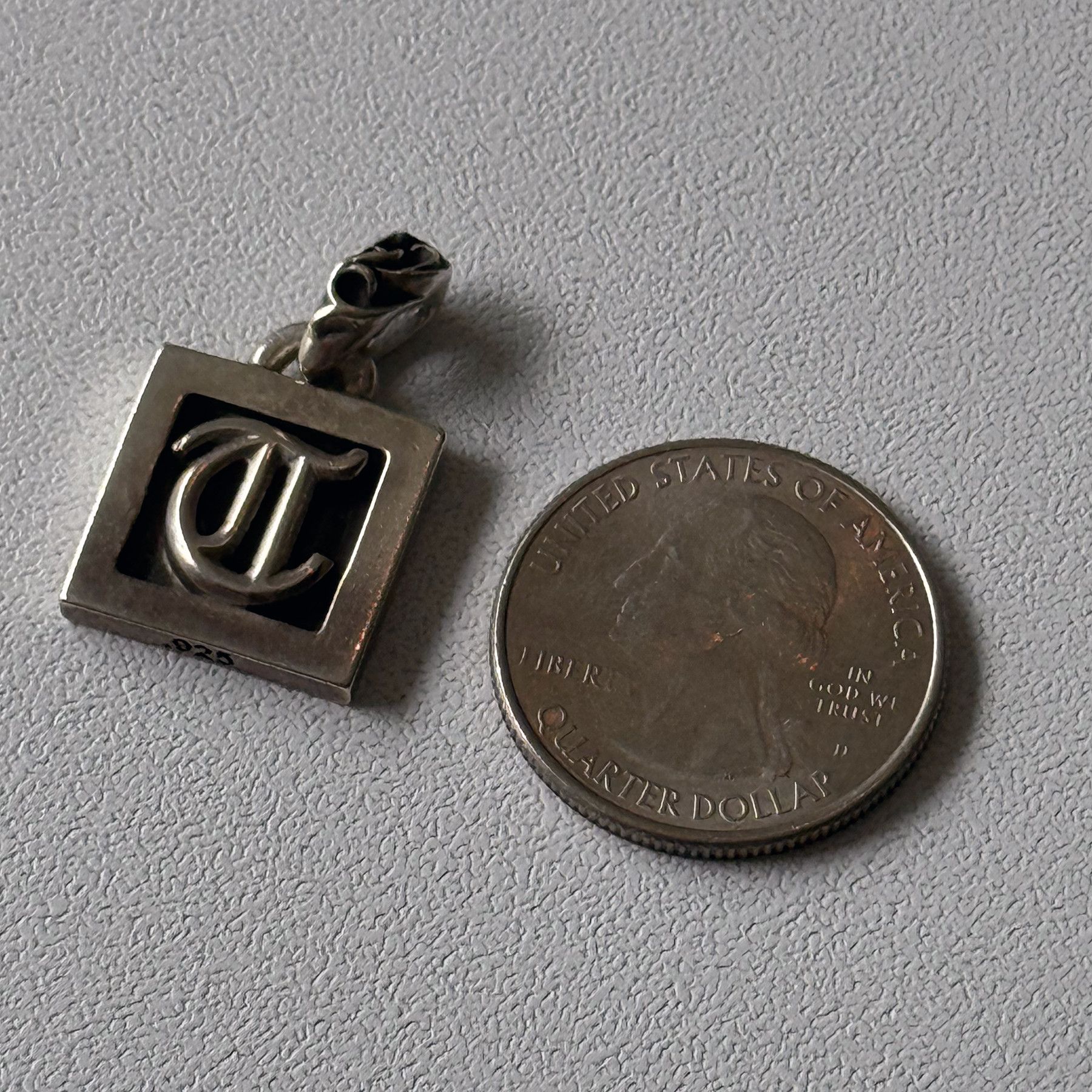 Chrome Hearts Framed Letter "T" Alphabet Charm Pendant