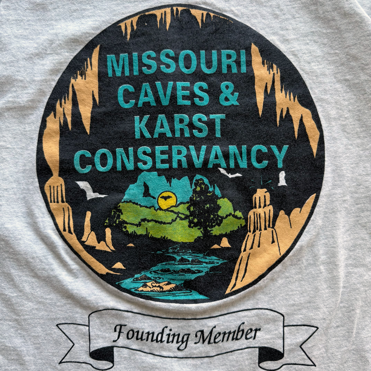 Vintage 1992 Missouri Caves Conservancy Founding Member Tee