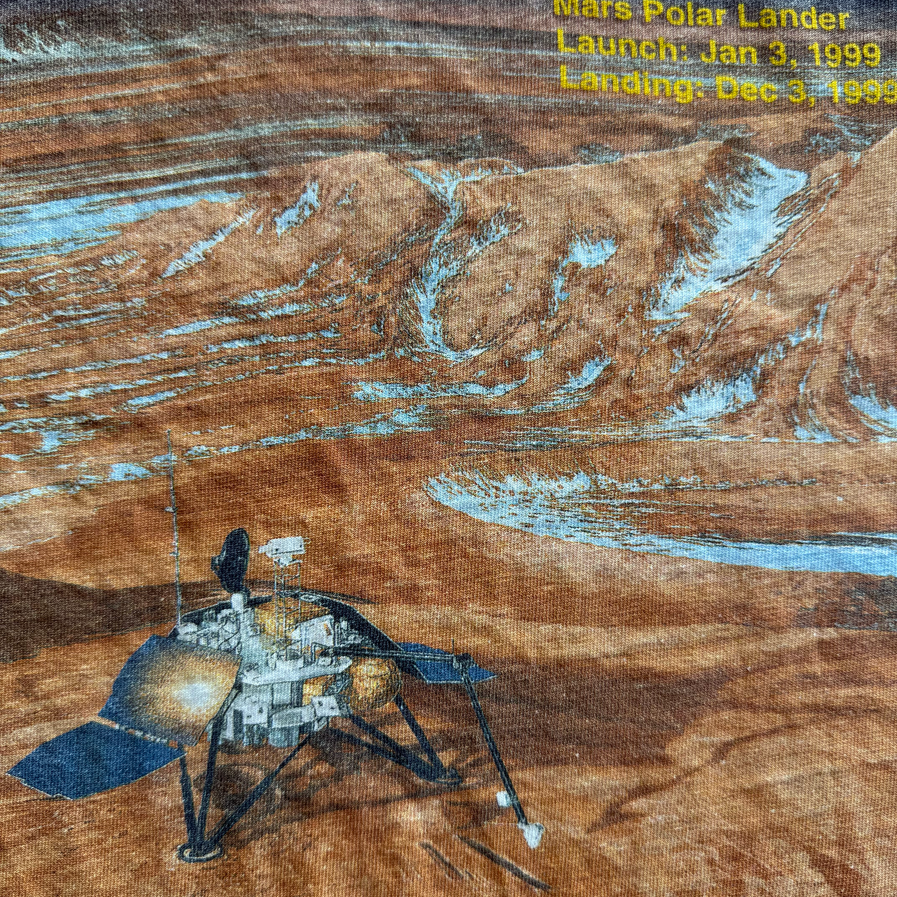 Vintage 1999 NASA Mars Volatiles and Climate Surveyor MVACS Tee