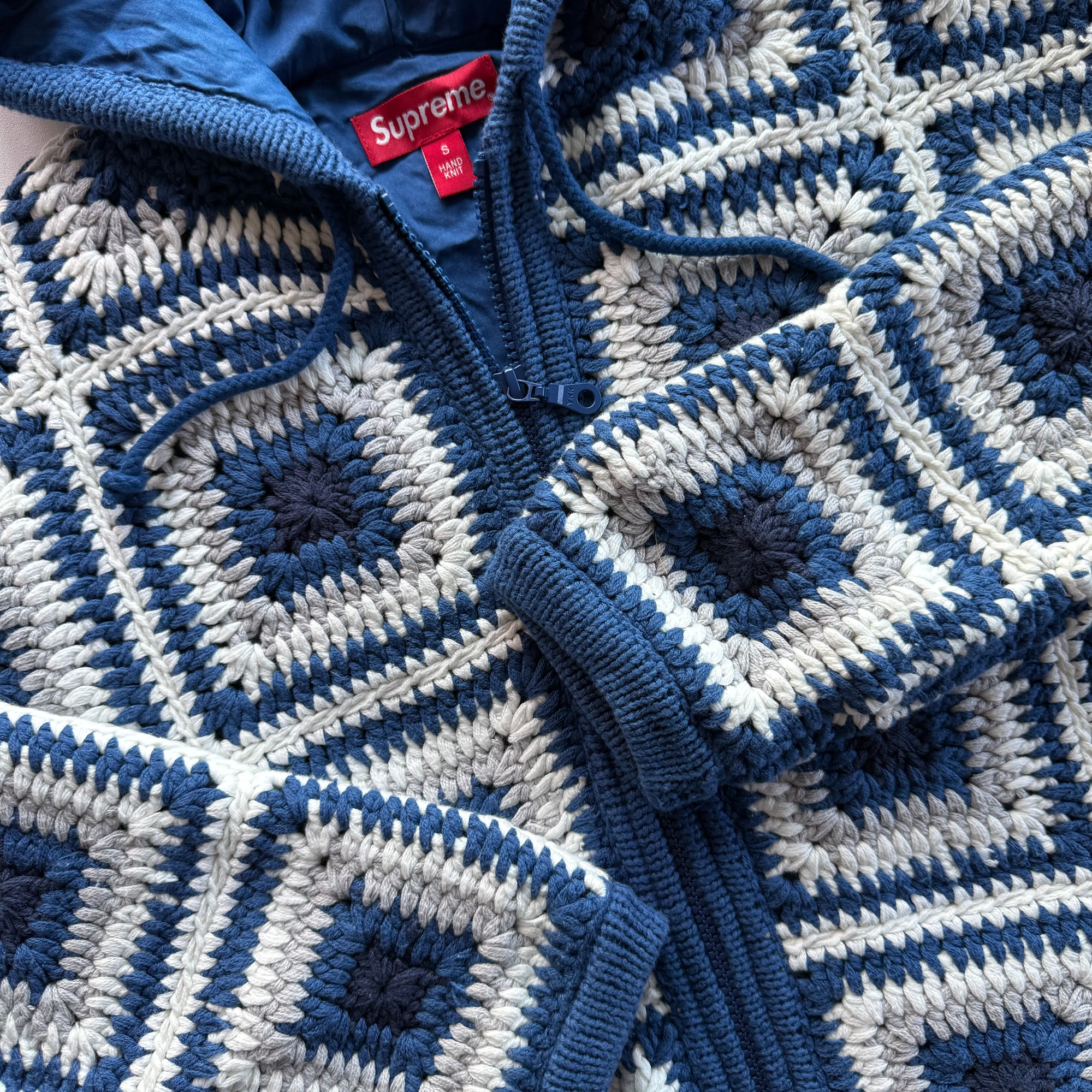 Supreme FW20 Crochet Hooded Zip Up Sweater
