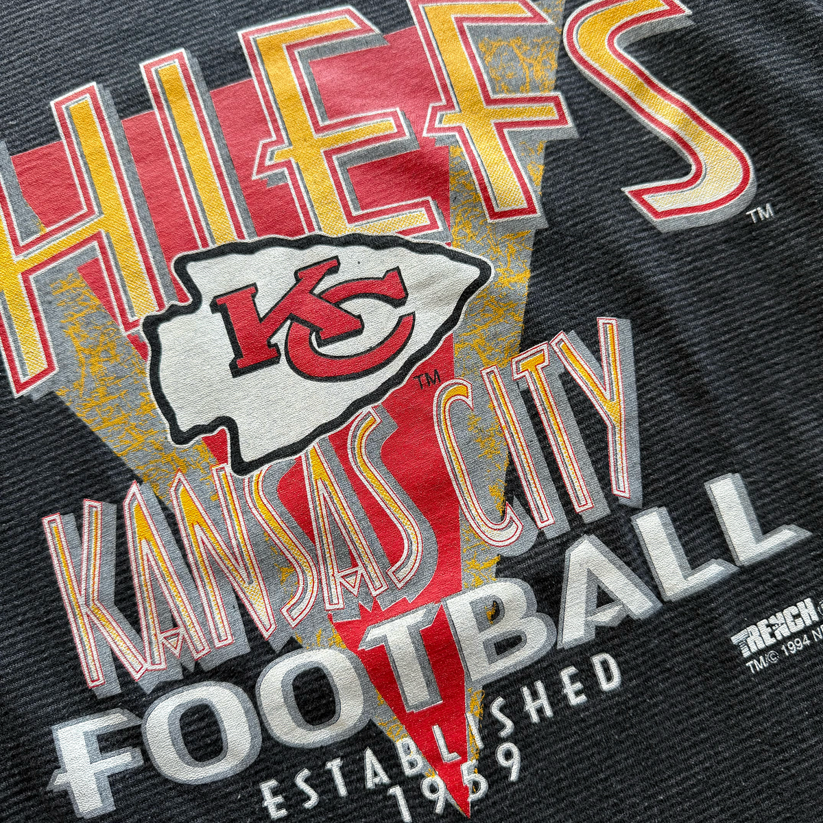 Vintage 1994 Kansas City Chiefs NFL 75th Anniversary Tee