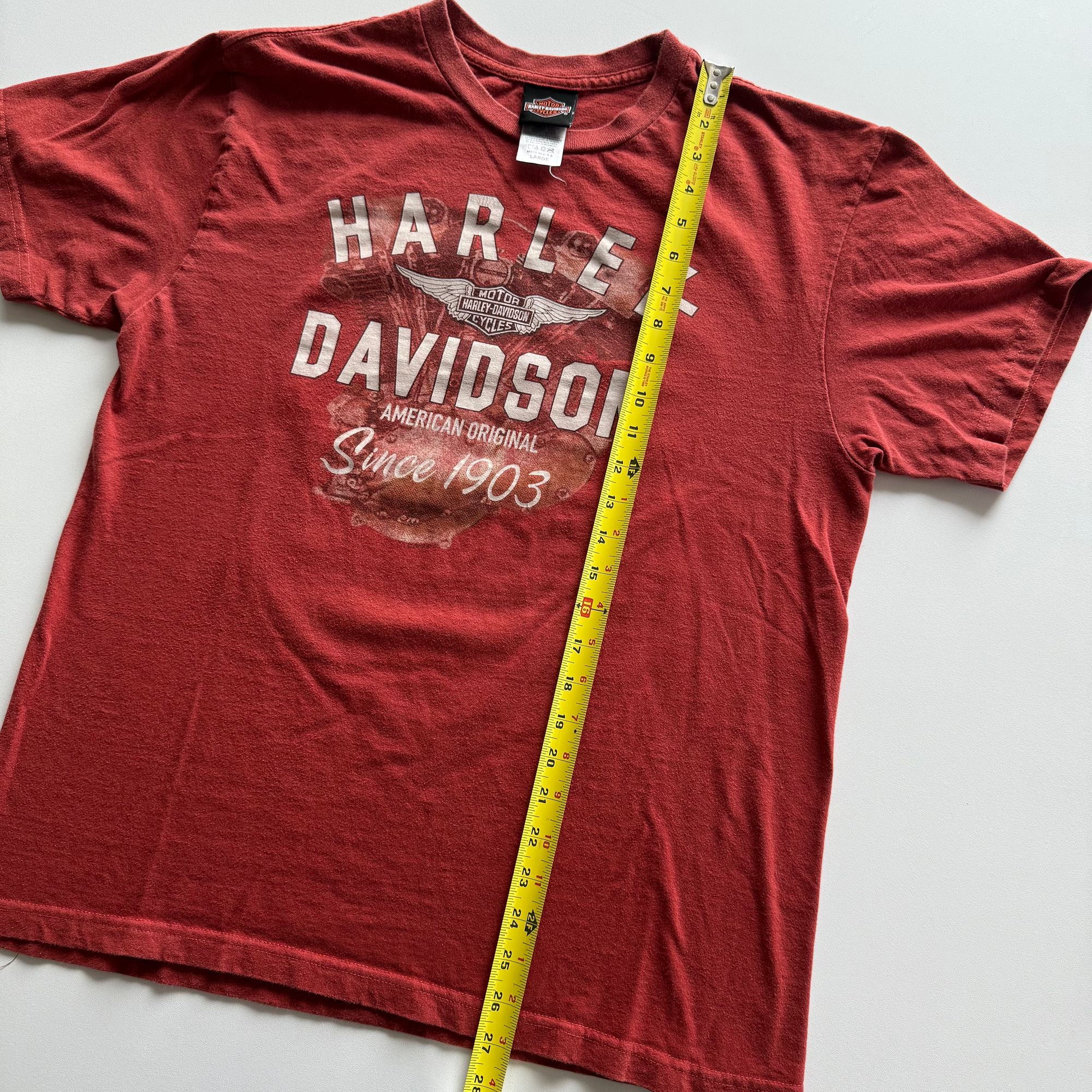Vintage 2000s Harley Davidson OKC Tornado Cowgirl Tee