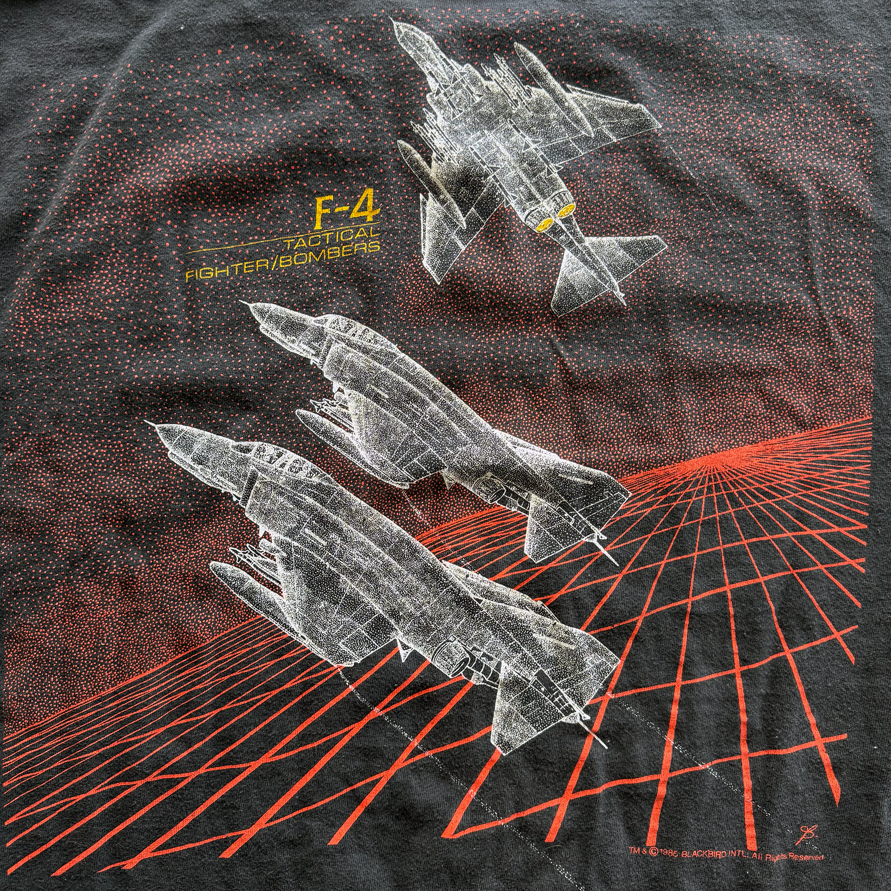 Vintage 1986 Blackbird F-4 Phantom II Fighter Jet Tee