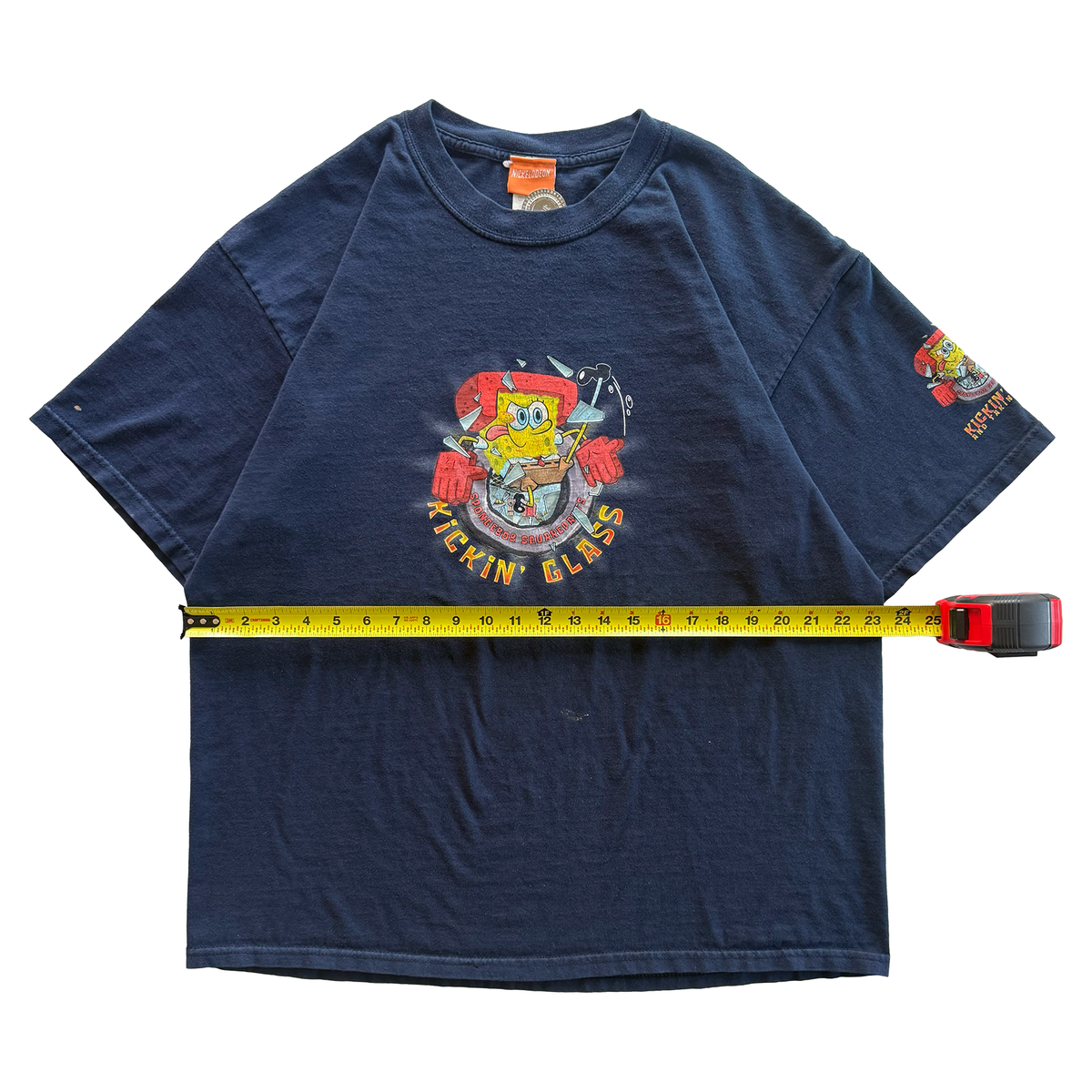 Vintage 2003 SpongeBob SquarePants Kickin Glass Karate Tee