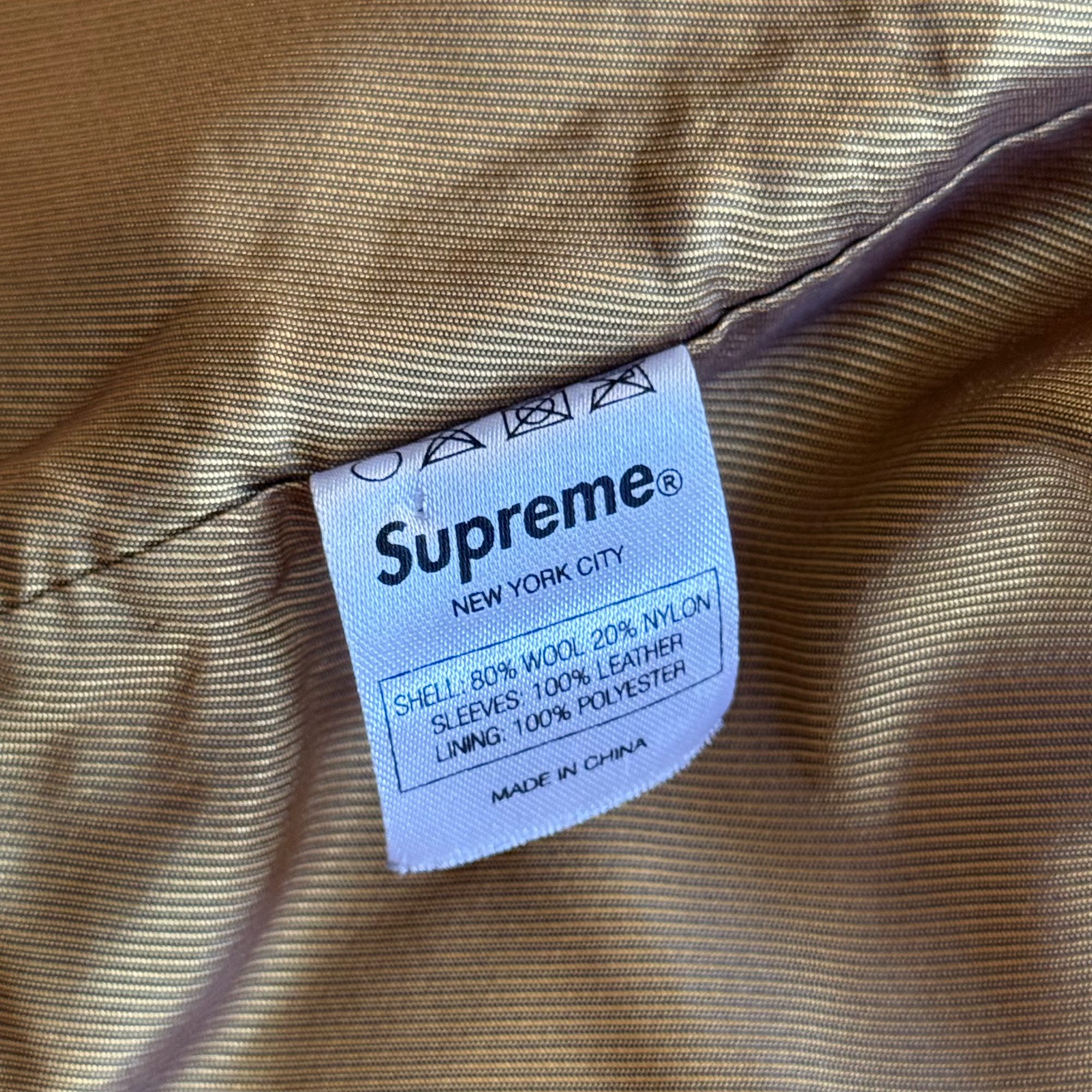 Supreme FW11 Miners Wool Leather Varsity Jacket