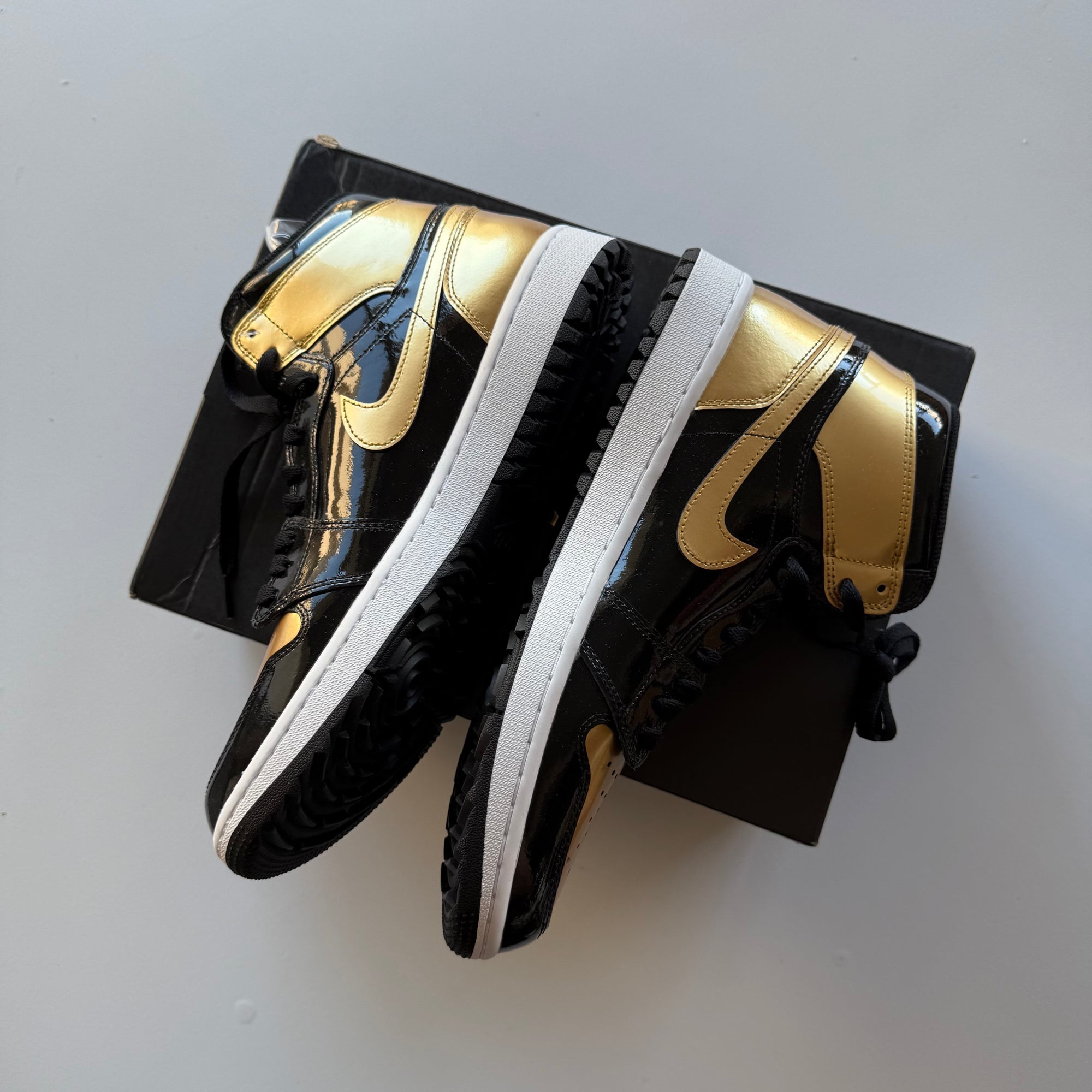 Nike 2024 Air Jordan 1 High Golf 'Gold Toe' (Size 10.5)
