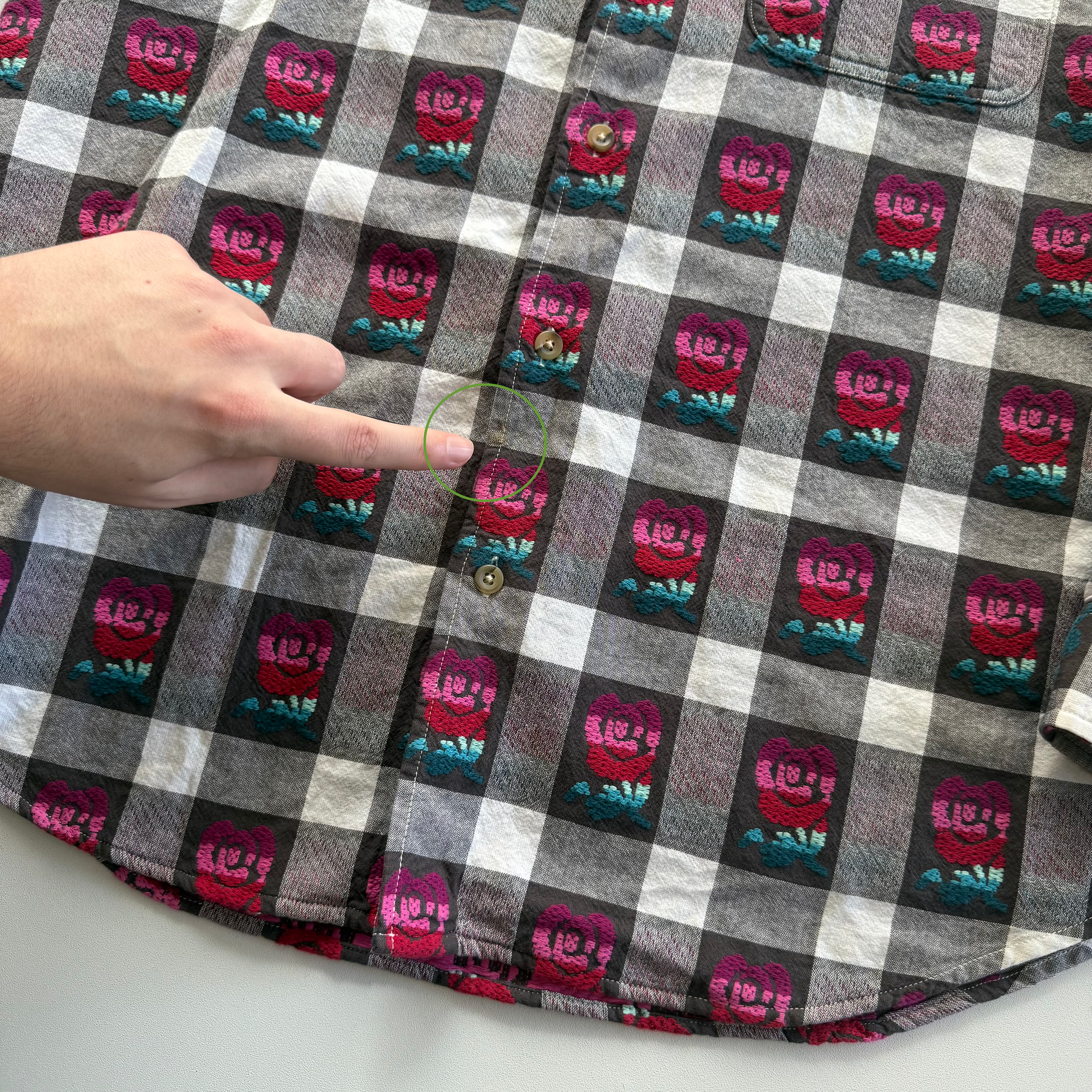 Supreme SS19 Rose Buffalo Plaid Flannel Shirt