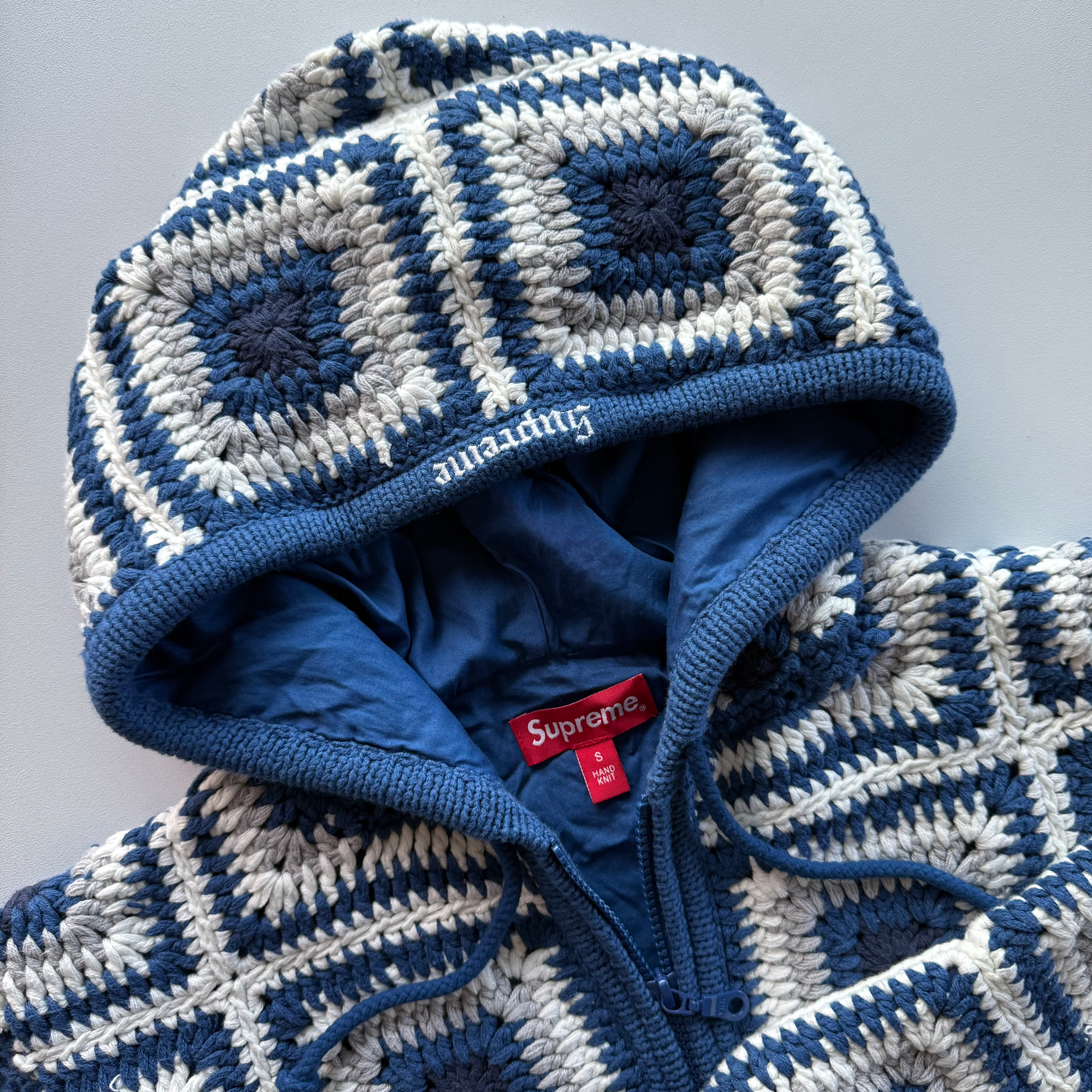 Supreme FW20 Crochet Hooded Zip Up Sweater