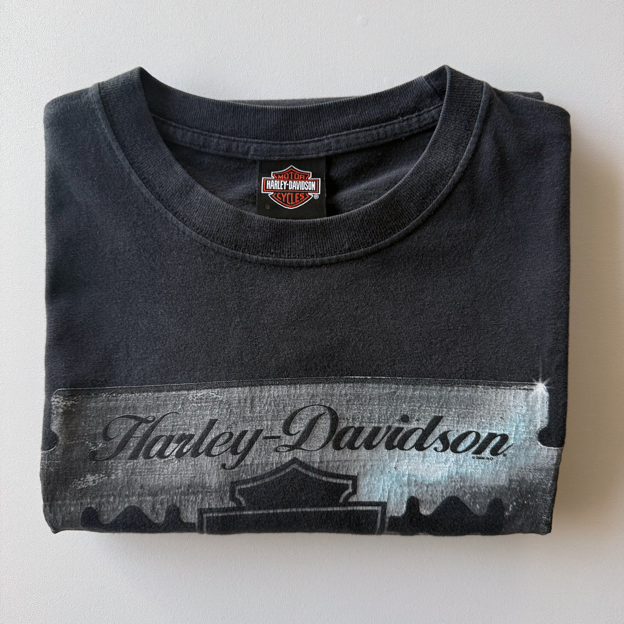 Vintage Harley Davidson 2007 Razorblade Emblem Tee