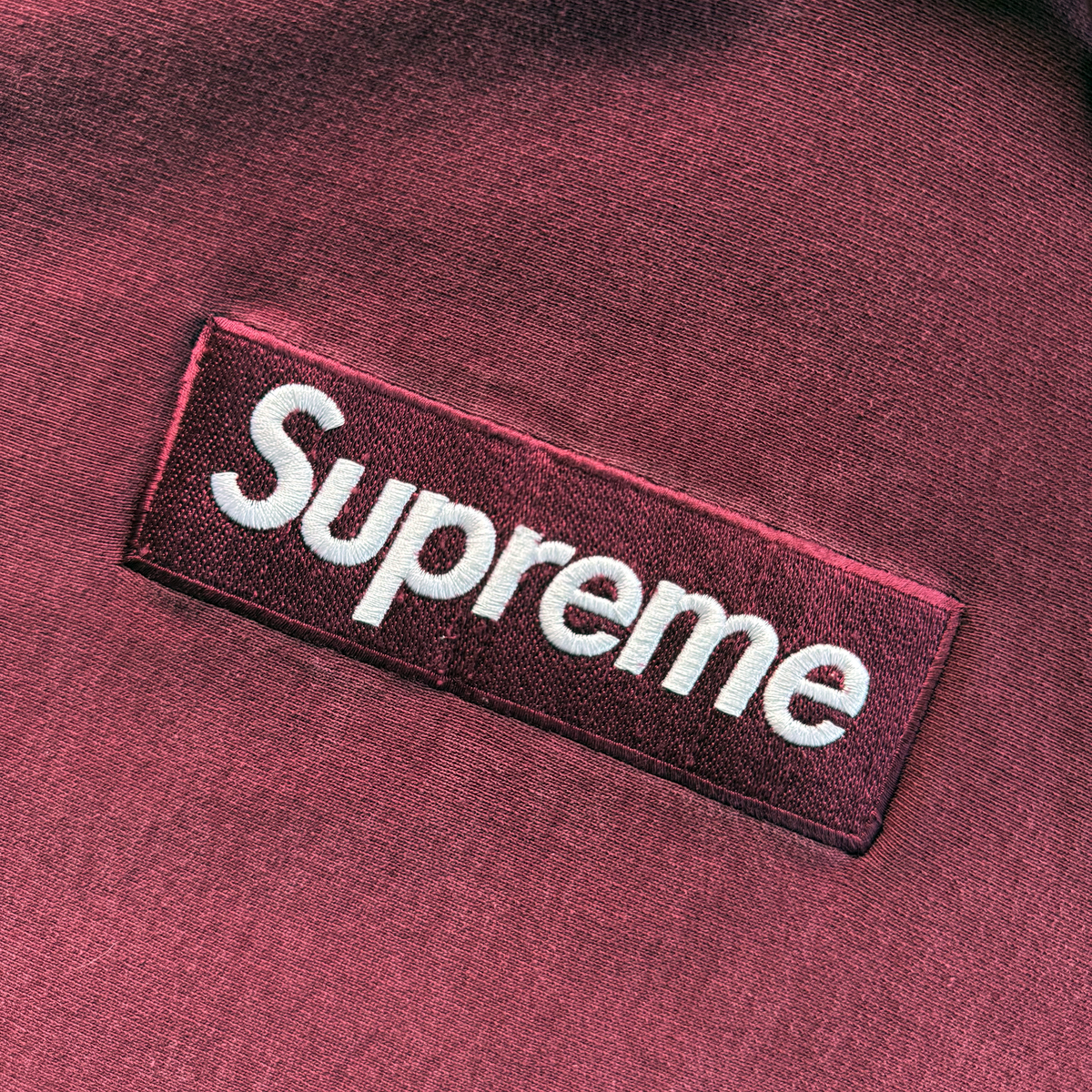 Supreme FW11 Burgundy Box Logo Hoodie